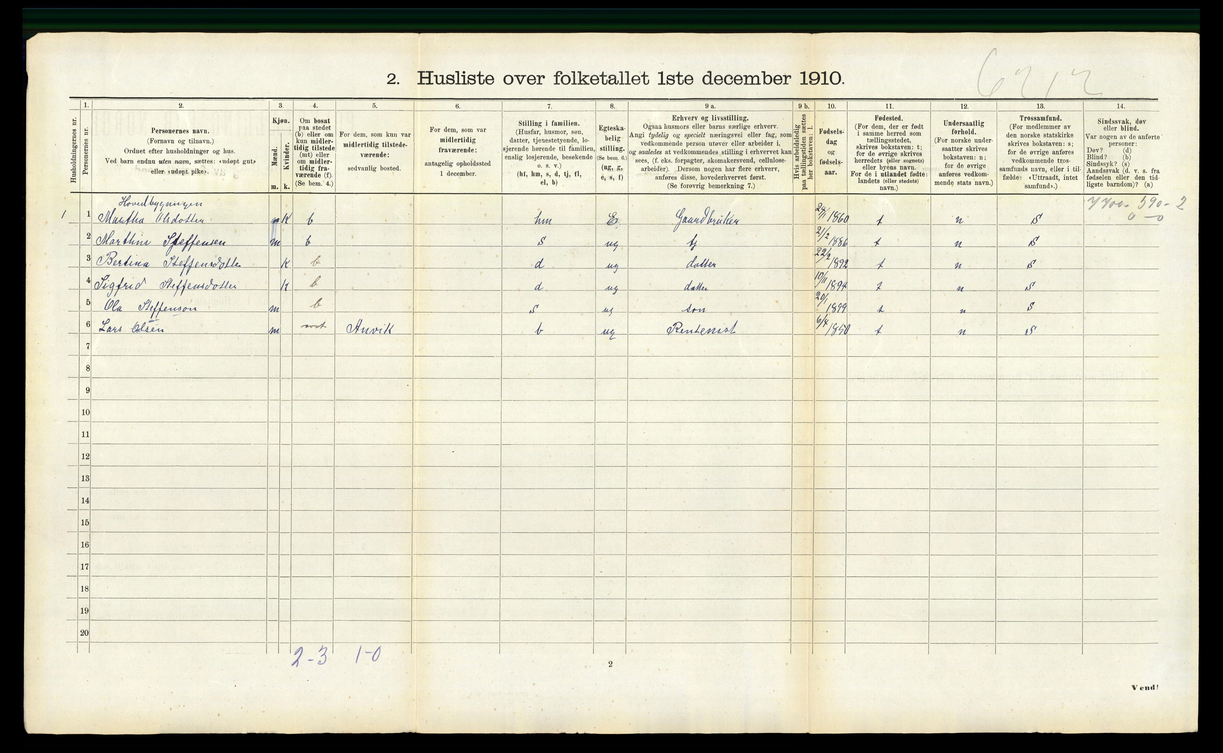 RA, 1910 census for Masfjorden, 1910, p. 673