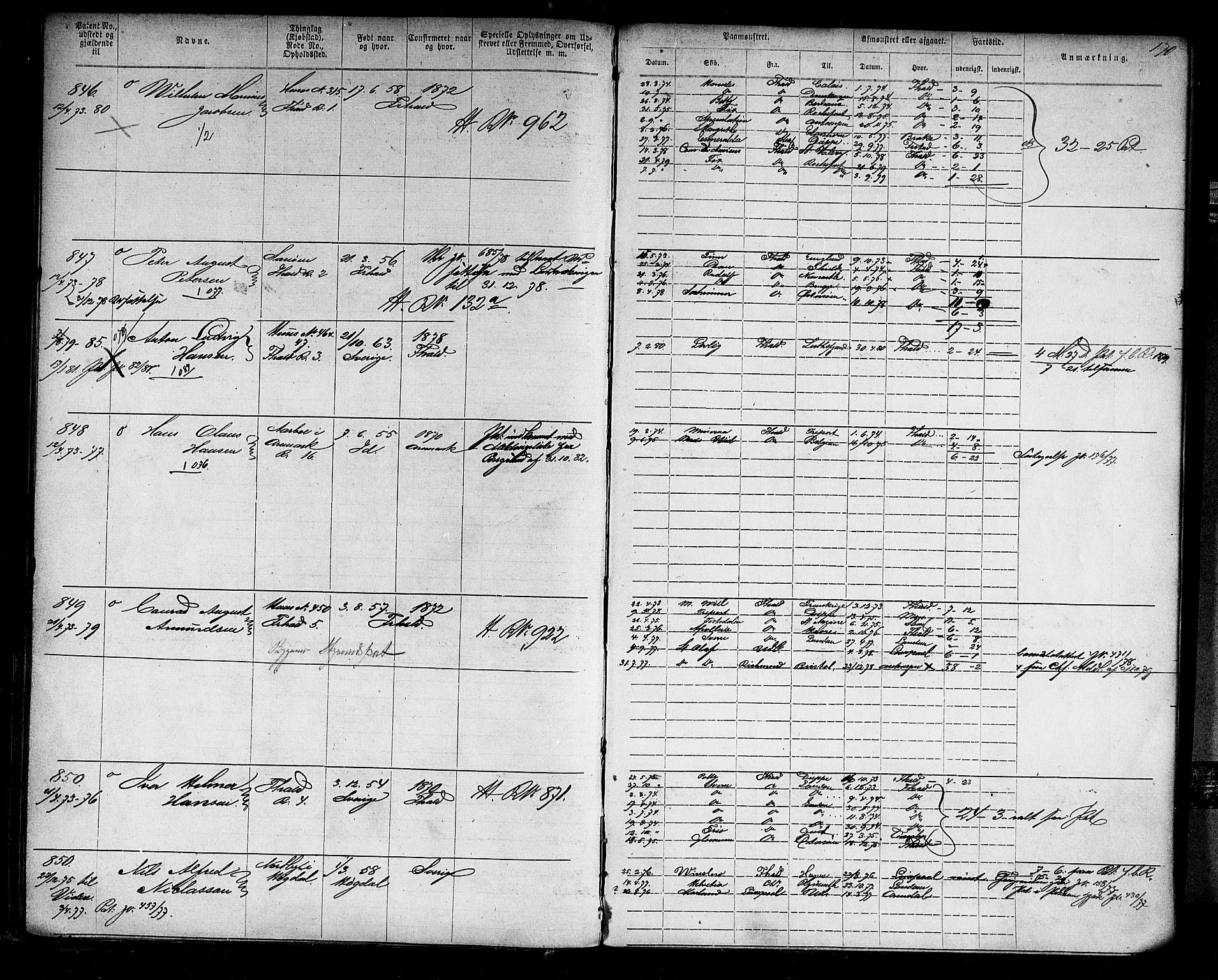 Halden mønstringskontor, AV/SAO-A-10569a/F/Fc/Fca/L0004: Annotasjonsrulle, 1868-1875, p. 174