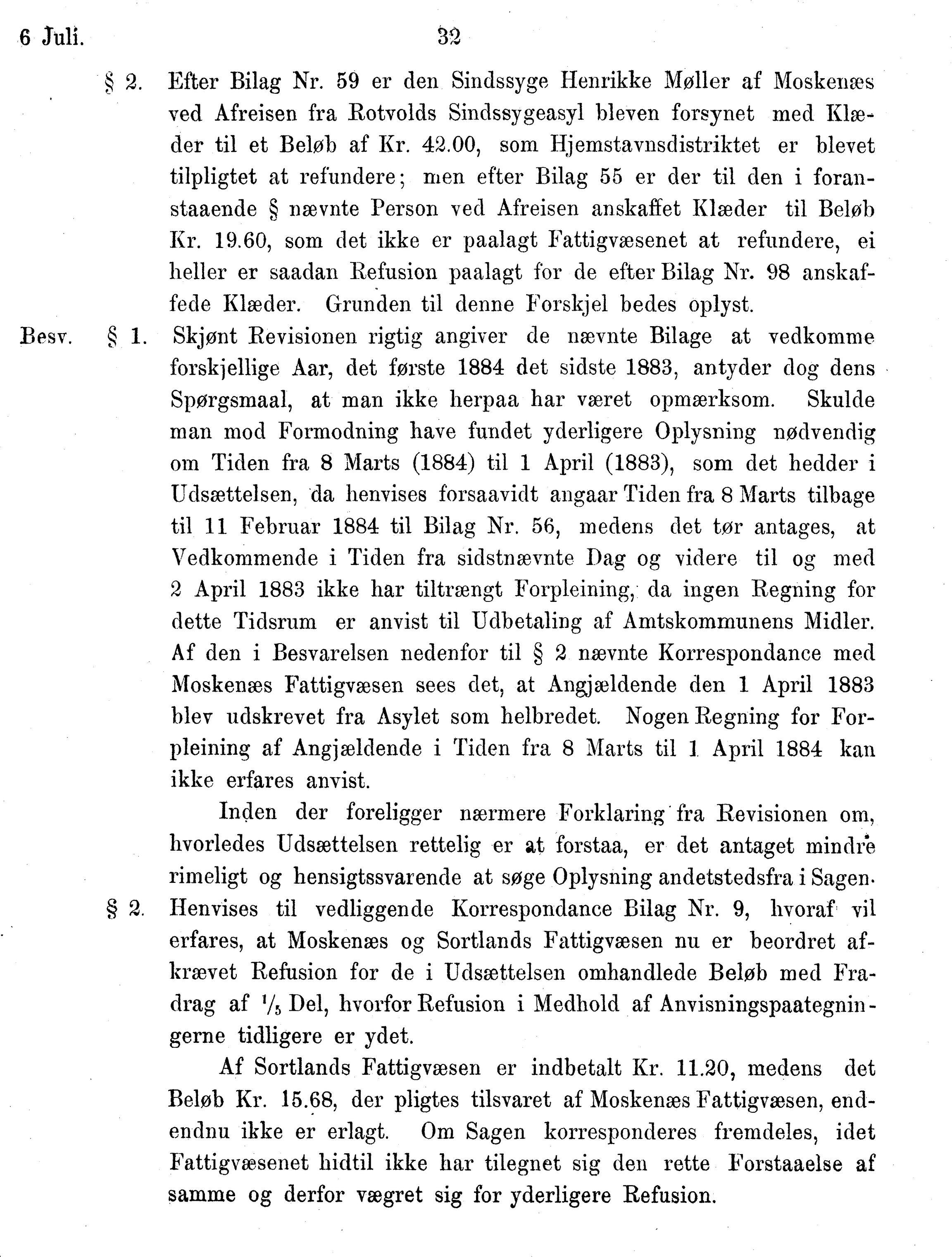 Nordland Fylkeskommune. Fylkestinget, AIN/NFK-17/176/A/Ac/L0014: Fylkestingsforhandlinger 1881-1885, 1881-1885