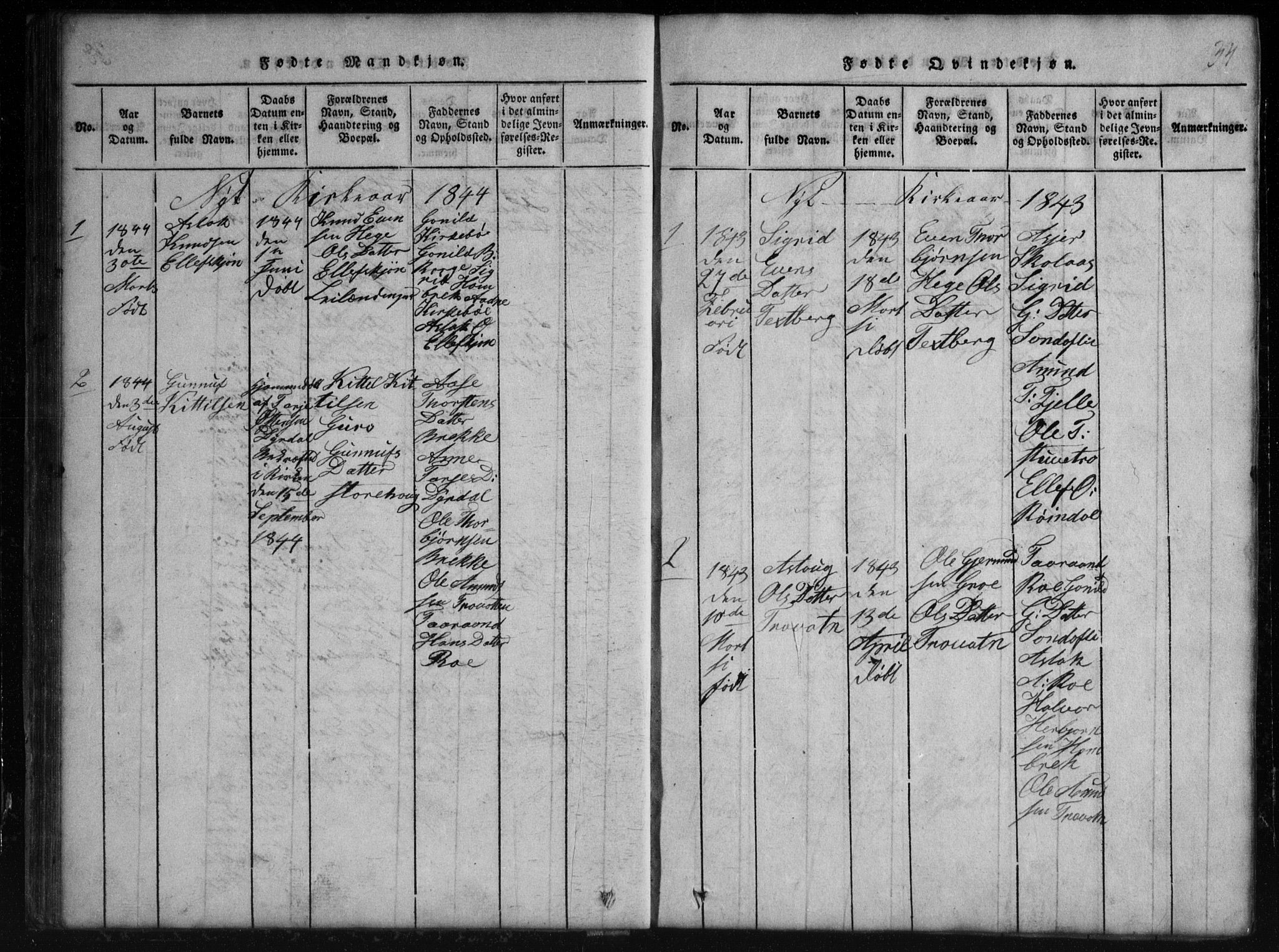 Rauland kirkebøker, SAKO/A-292/G/Gb/L0001: Parish register (copy) no. II 1, 1815-1886, p. 34