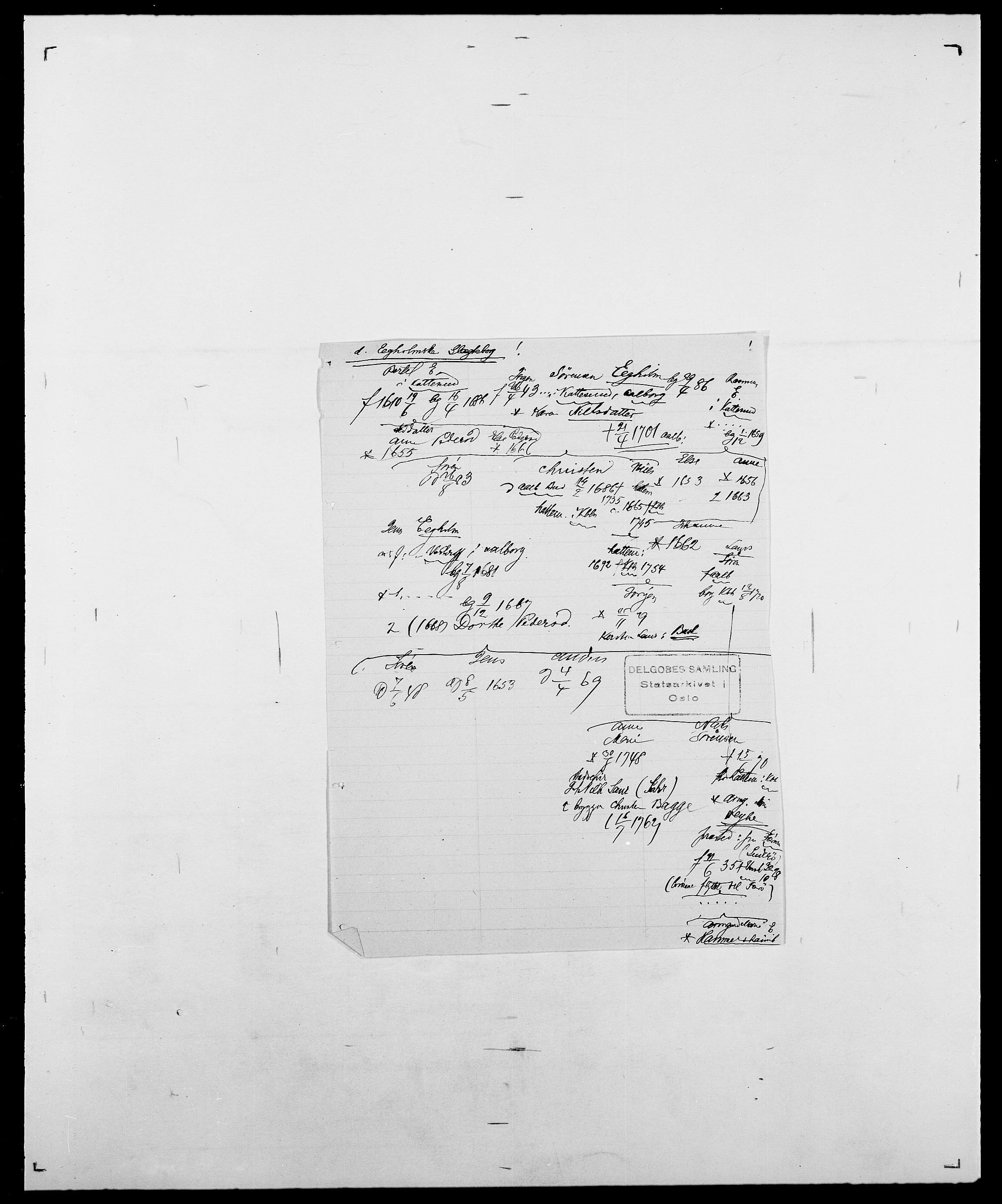 Delgobe, Charles Antoine - samling, AV/SAO-PAO-0038/D/Da/L0010: Dürendahl - Fagelund, p. 241