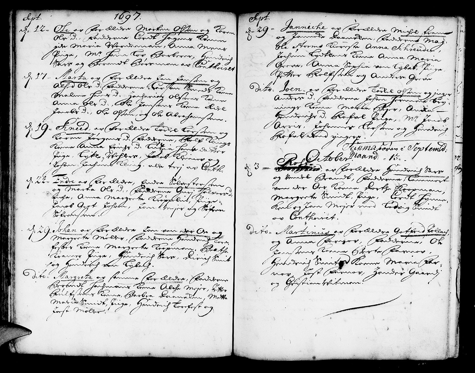 Korskirken sokneprestembete, AV/SAB-A-76101/H/Haa/L0002: Parish register (official) no. A 2, 1688-1697