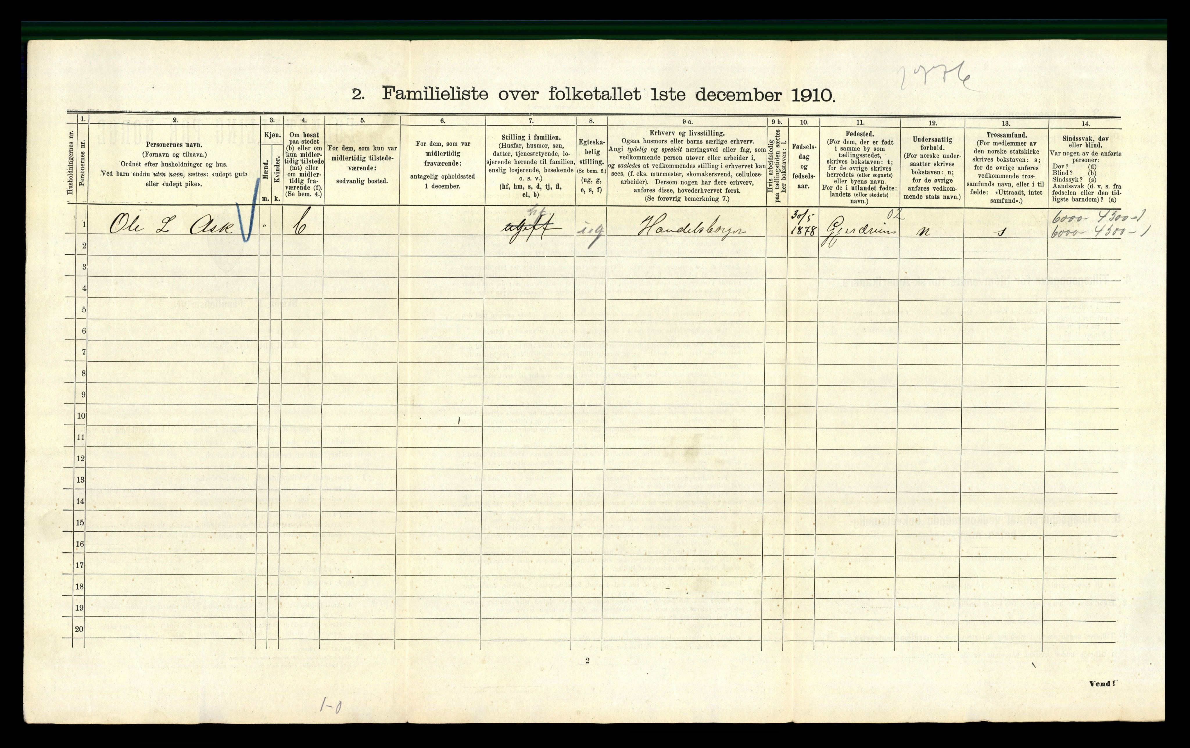 RA, 1910 census for Kristiania, 1910, p. 72222