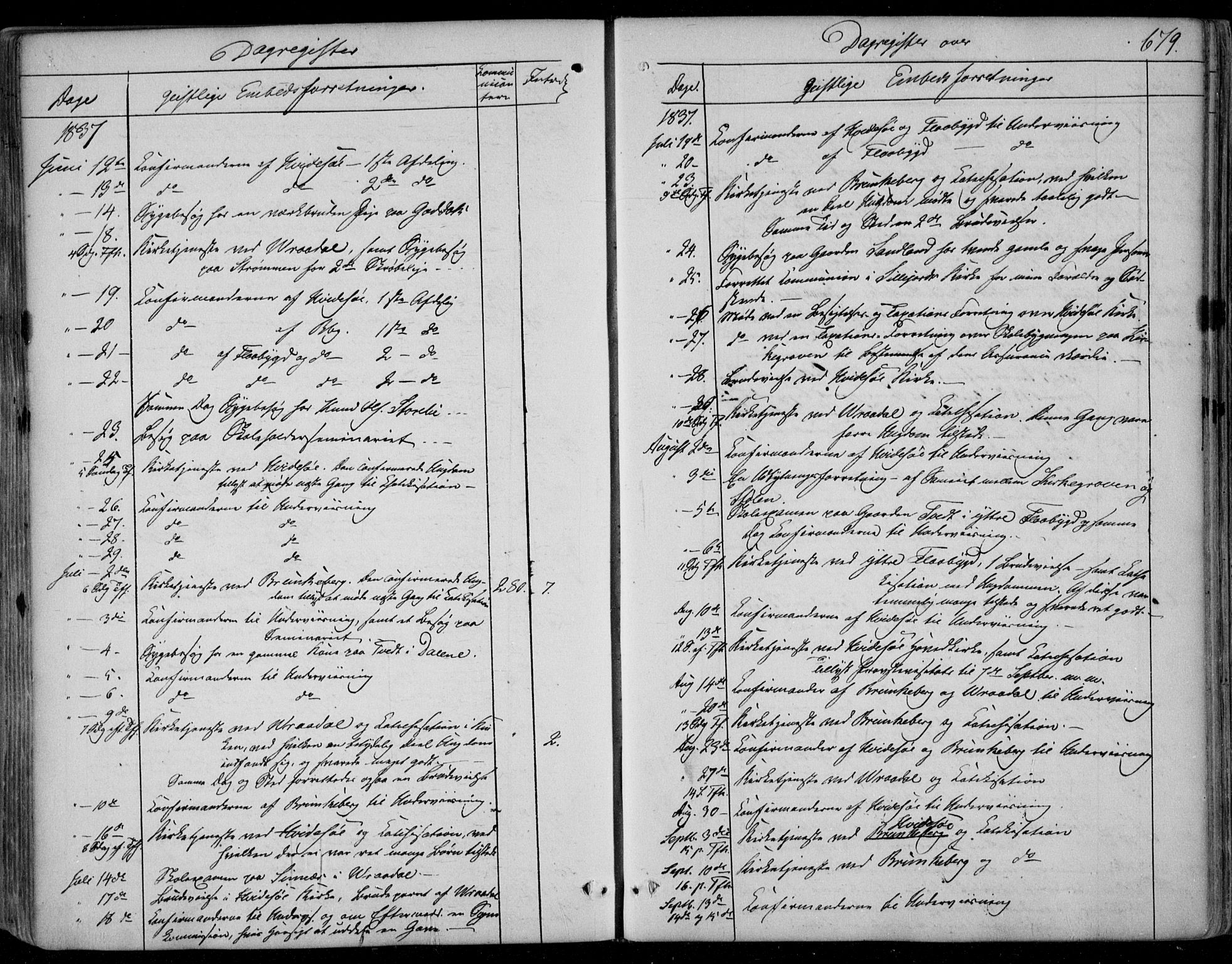 Kviteseid kirkebøker, AV/SAKO-A-276/F/Fa/L0006: Parish register (official) no. I 6, 1836-1858, p. 679