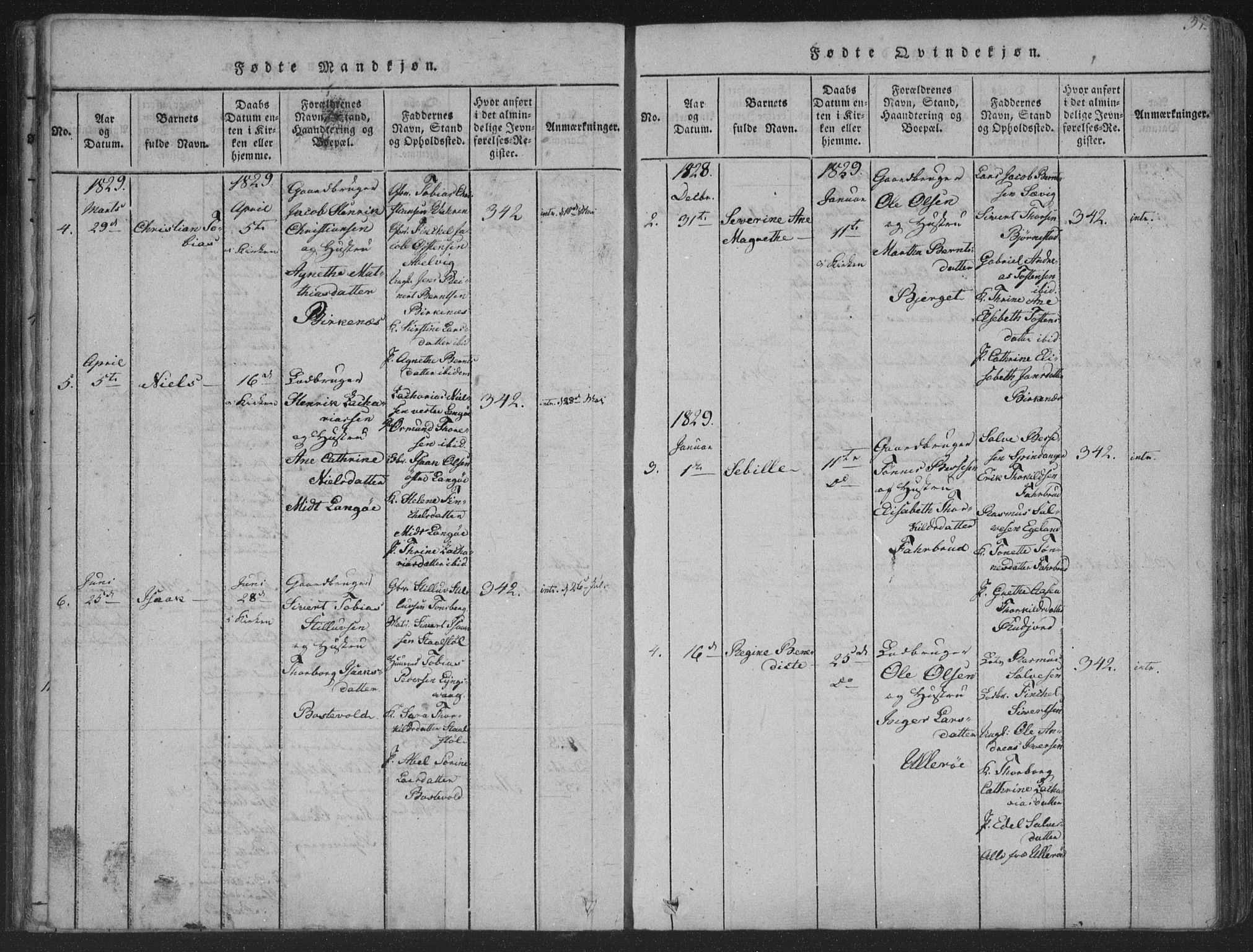 Herad sokneprestkontor, SAK/1111-0018/F/Fa/Fab/L0002: Parish register (official) no. A 2, 1816-1844, p. 37