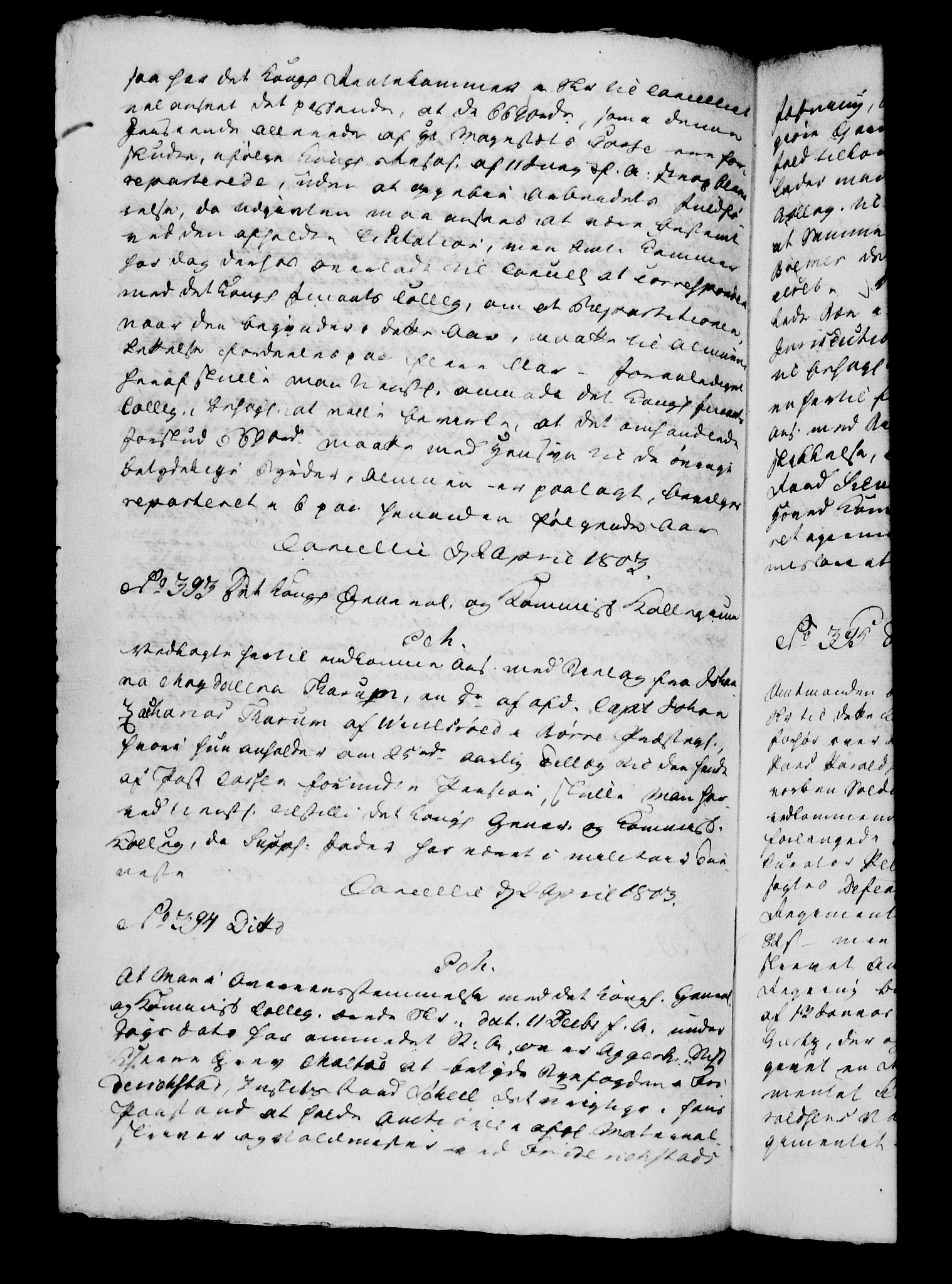 Danske Kanselli 1800-1814, AV/RA-EA-3024/H/Hg/Hga/Hgaa/L0007: Brevbok, 1803