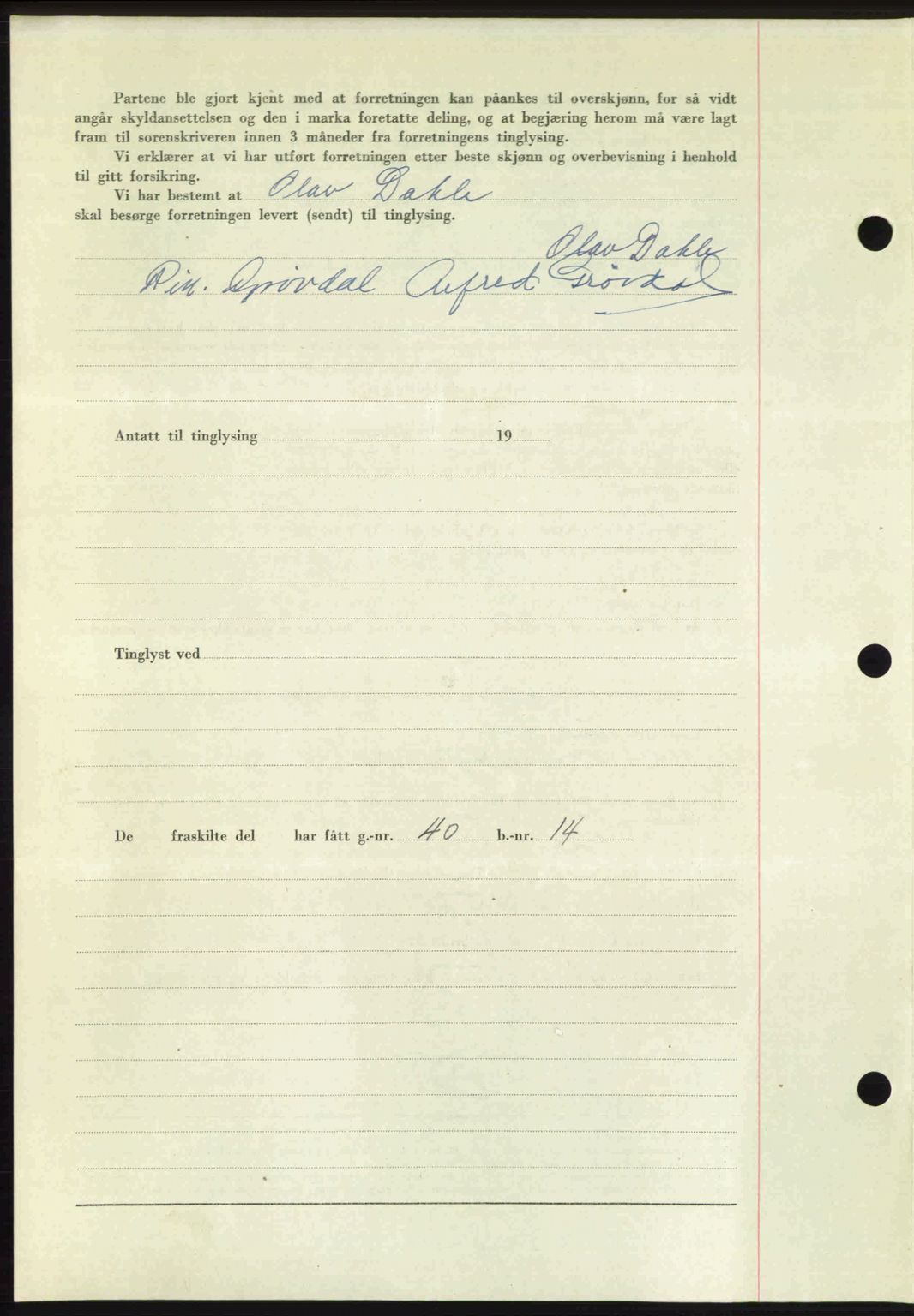 Romsdal sorenskriveri, SAT/A-4149/1/2/2C: Mortgage book no. A24, 1947-1947, Diary no: : 2749/1947