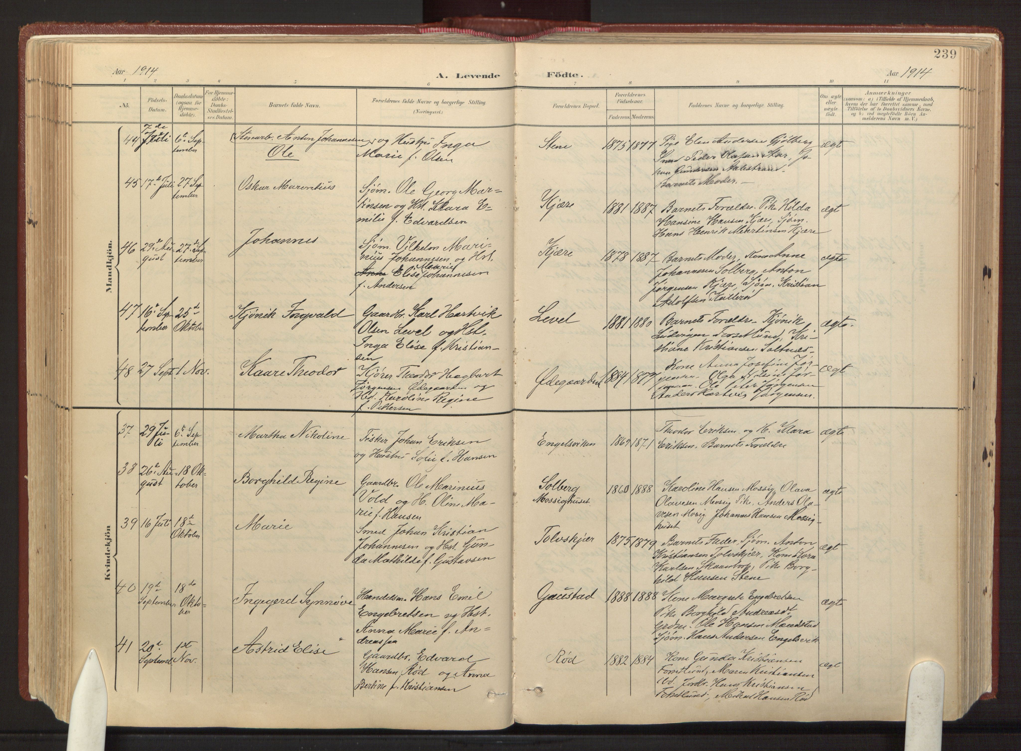 Onsøy prestekontor Kirkebøker, AV/SAO-A-10914/F/Fa/L0008: Parish register (official) no. I 8, 1899-1923, p. 239