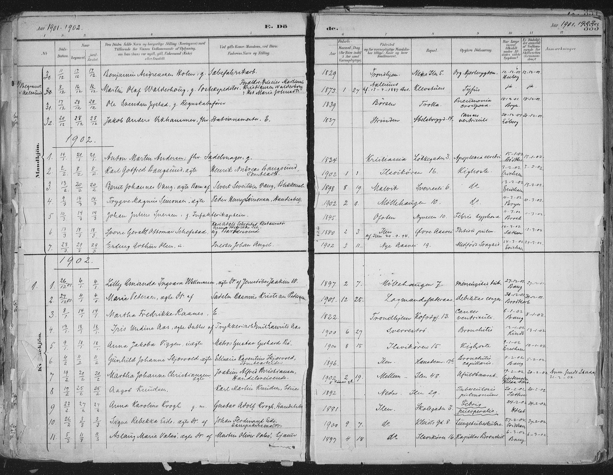 Ministerialprotokoller, klokkerbøker og fødselsregistre - Sør-Trøndelag, SAT/A-1456/603/L0167: Parish register (official) no. 603A06, 1896-1932, p. 333