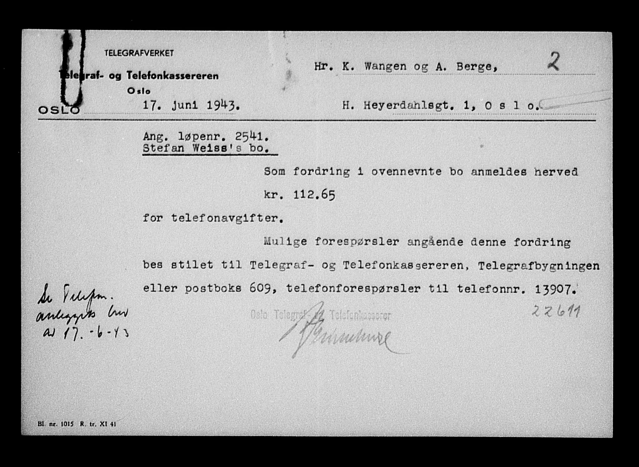 Justisdepartementet, Tilbakeføringskontoret for inndratte formuer, AV/RA-S-1564/H/Hc/Hcc/L0986: --, 1945-1947, p. 297