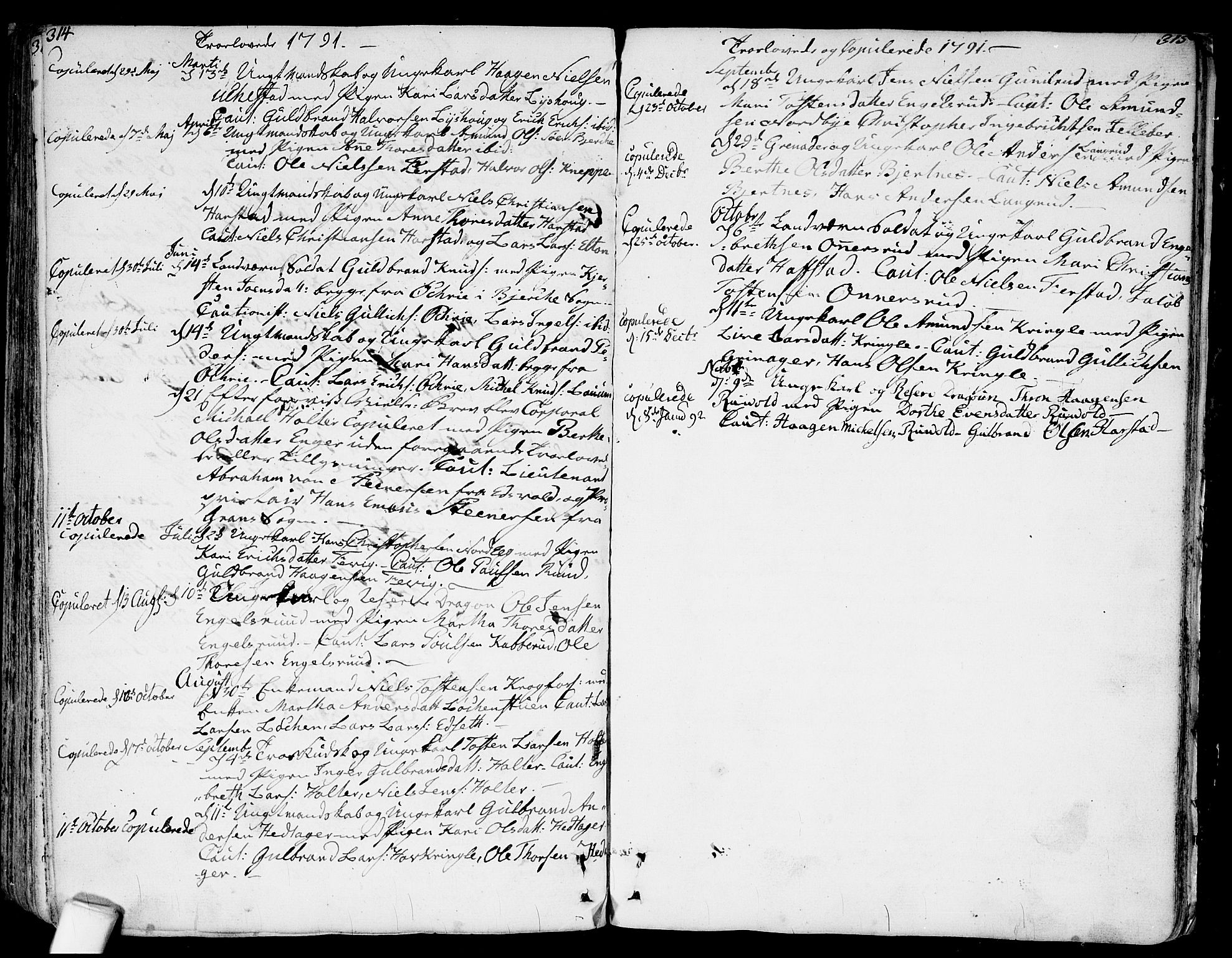 Nannestad prestekontor Kirkebøker, AV/SAO-A-10414a/F/Fa/L0007: Parish register (official) no. I 7, 1754-1791, p. 314-315