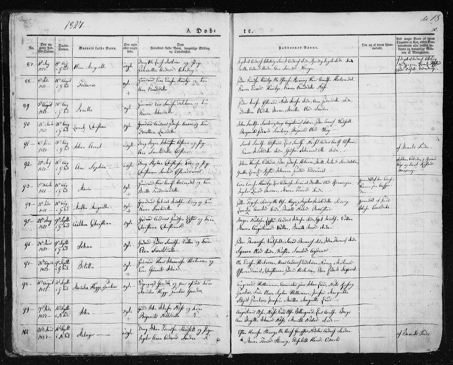 Ministerialprotokoller, klokkerbøker og fødselsregistre - Sør-Trøndelag, AV/SAT-A-1456/659/L0735: Parish register (official) no. 659A05, 1826-1841, p. 18