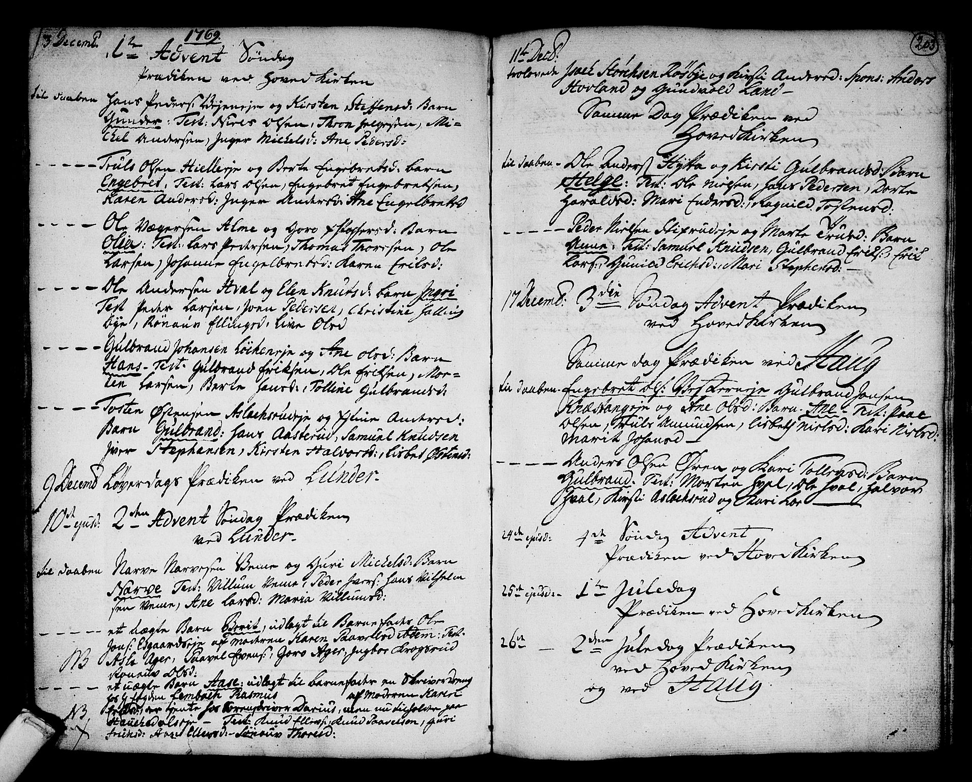 Norderhov kirkebøker, AV/SAKO-A-237/F/Fa/L0004: Parish register (official) no. 4, 1758-1774, p. 203