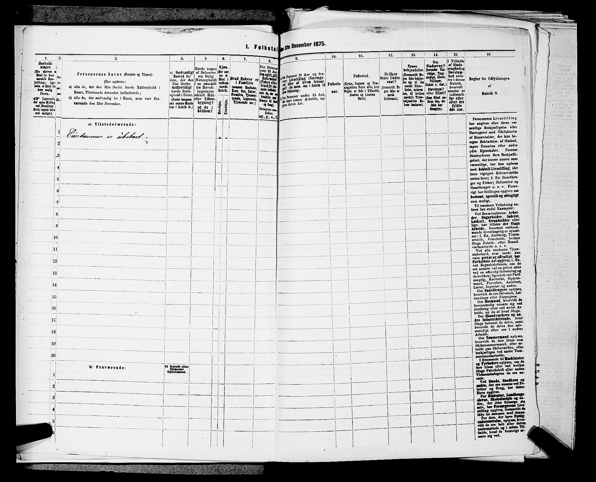 SAKO, 1875 census for 0623P Modum, 1875, p. 1424