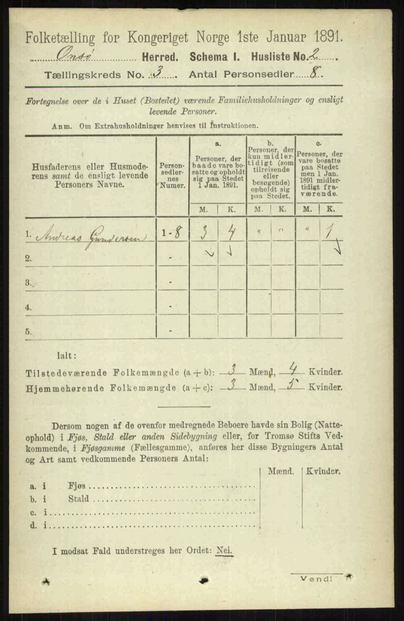 RA, 1891 census for 0134 Onsøy, 1891, p. 1499