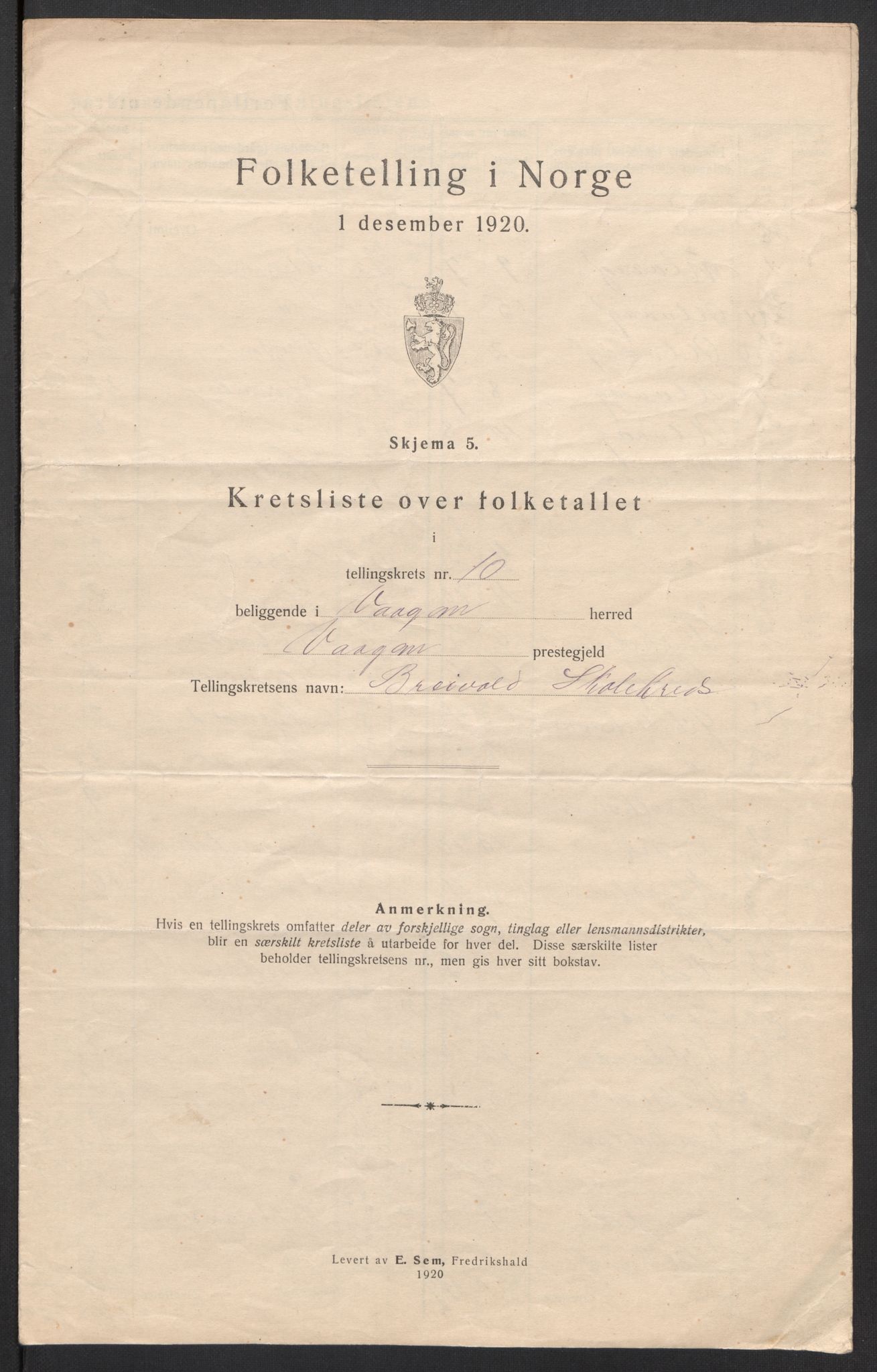 SAT, 1920 census for Vågan, 1920, p. 34