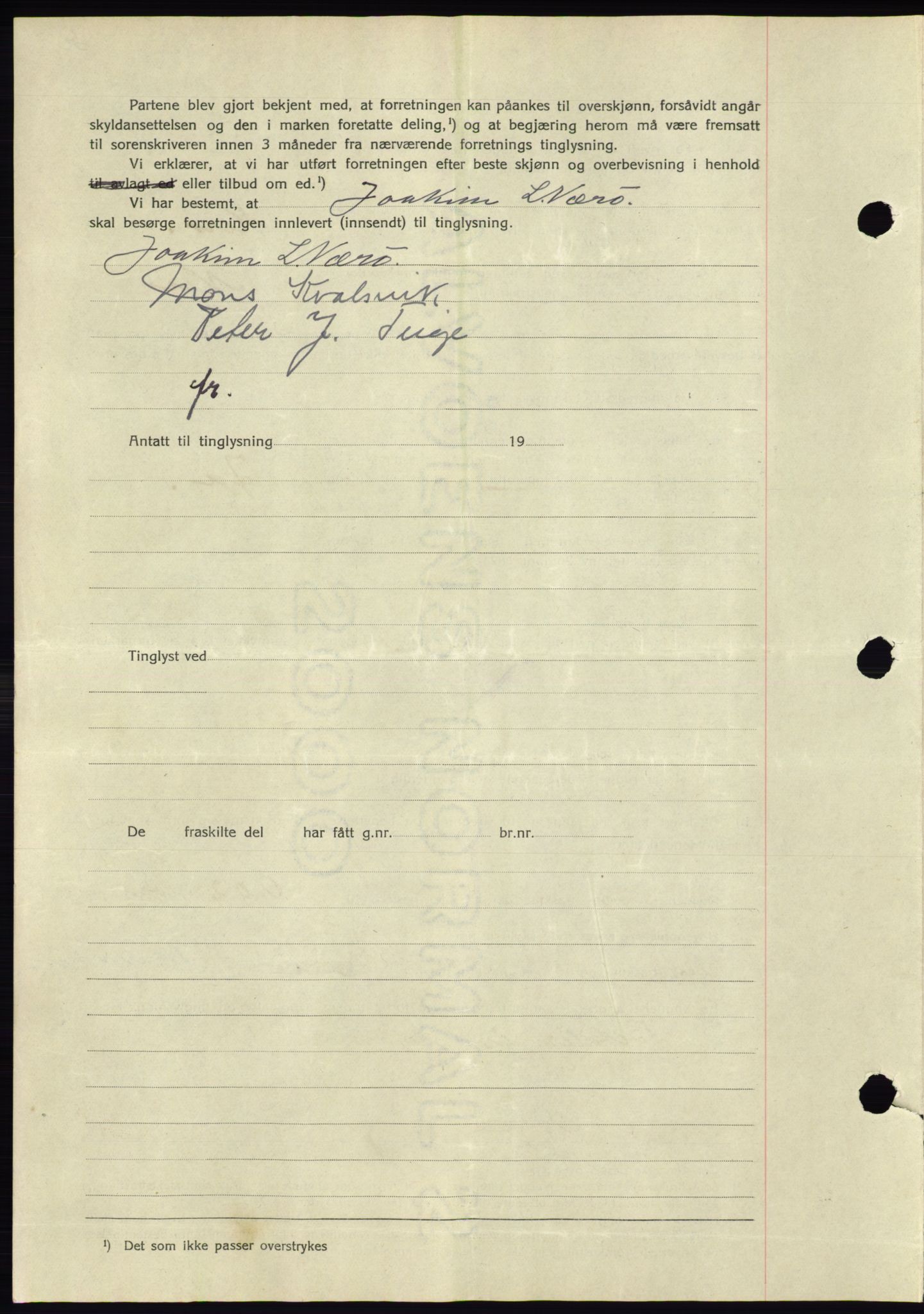 Søre Sunnmøre sorenskriveri, AV/SAT-A-4122/1/2/2C/L0070: Mortgage book no. 64, 1940-1941, Diary no: : 980/1940