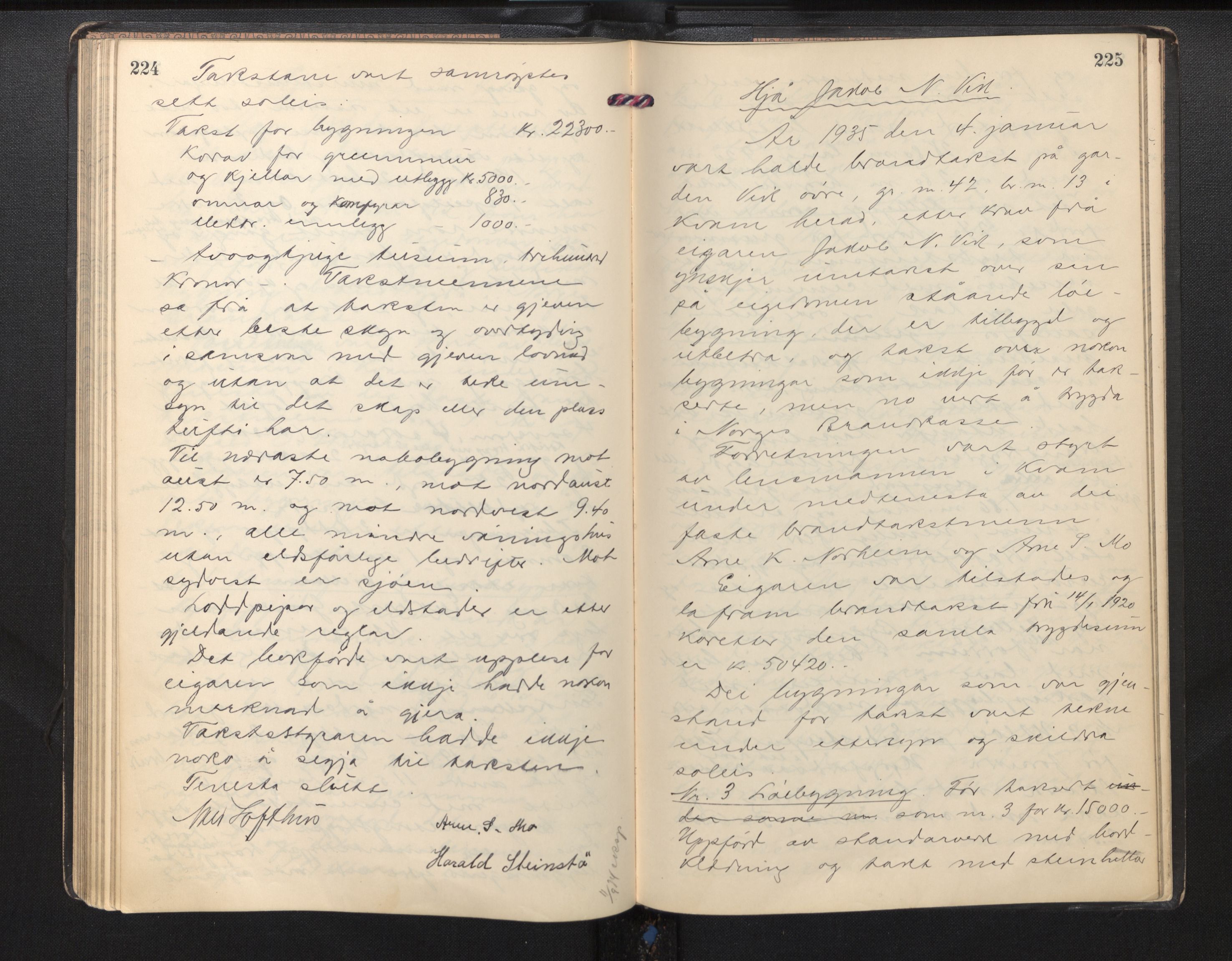 Lensmannen i Kvam, AV/SAB-A-33201/0012/L0003: Branntakstprotokoll, 1919-1941, p. 224-225