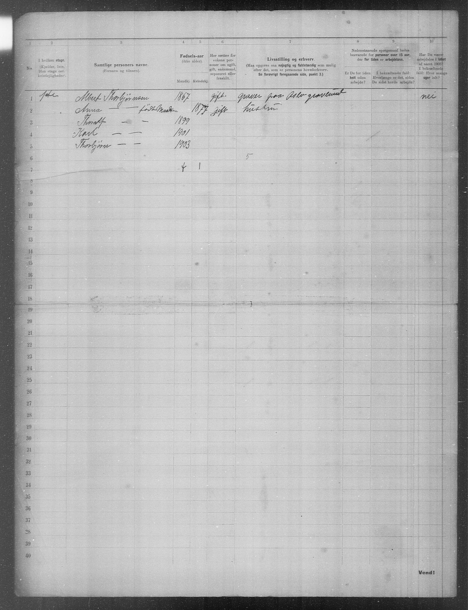 OBA, Municipal Census 1903 for Kristiania, 1903, p. 371