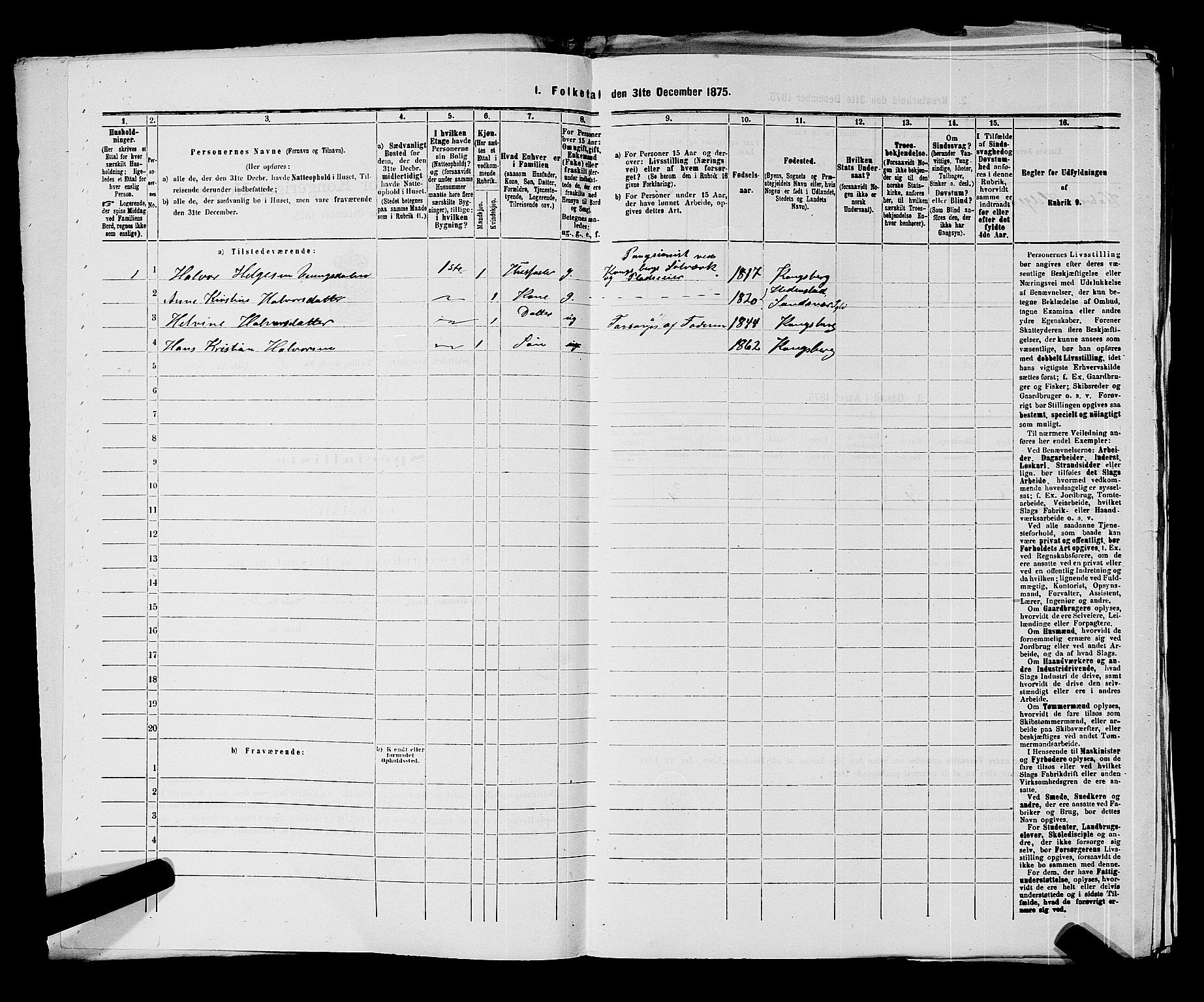 SAKO, 1875 census for 0604B Kongsberg/Kongsberg, 1875, p. 1348