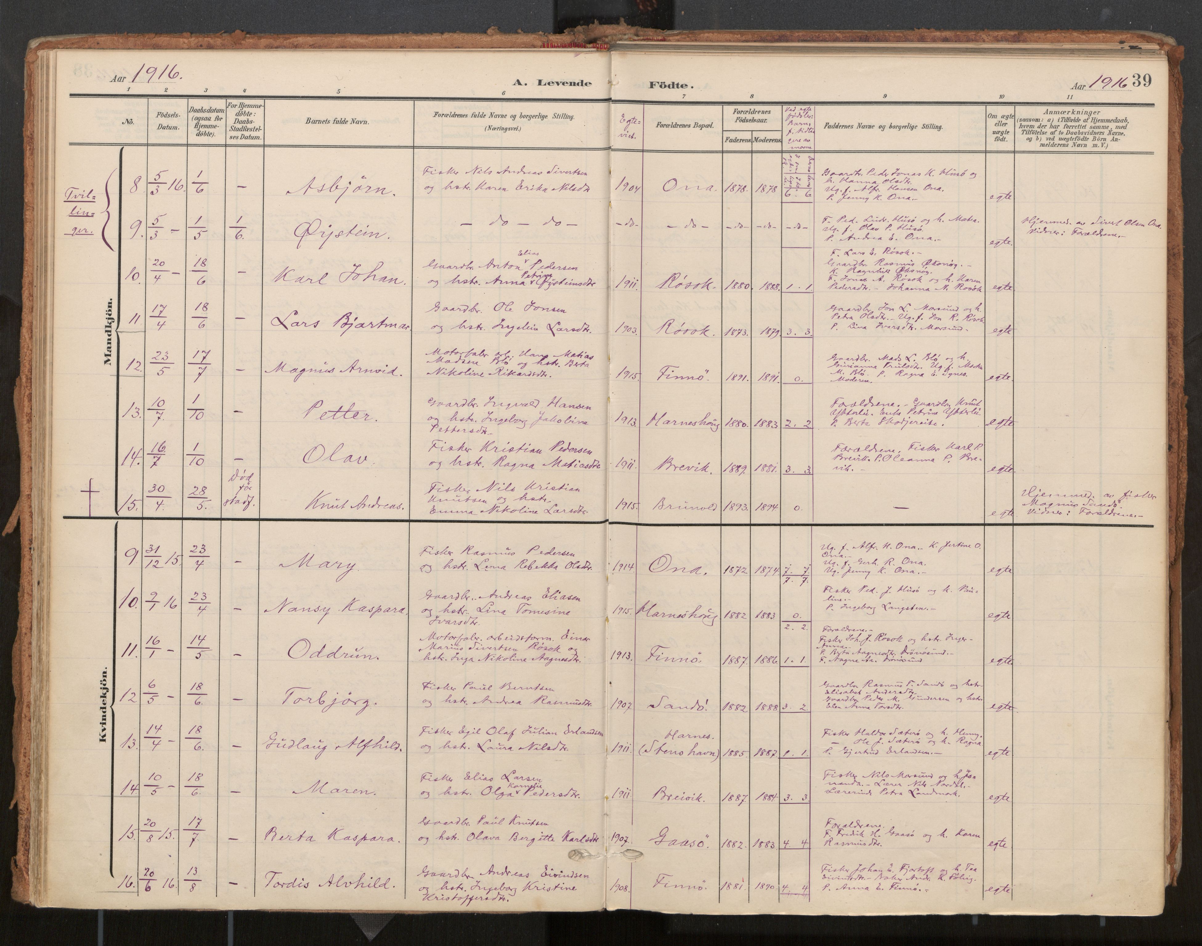 Ministerialprotokoller, klokkerbøker og fødselsregistre - Møre og Romsdal, AV/SAT-A-1454/561/L0730: Parish register (official) no. 561A04, 1901-1929, p. 39