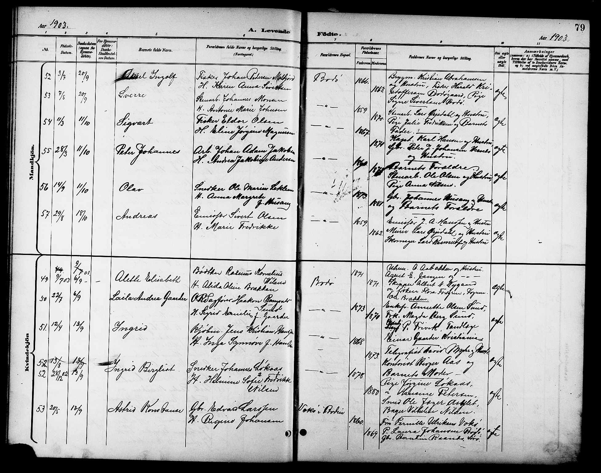 Ministerialprotokoller, klokkerbøker og fødselsregistre - Nordland, SAT/A-1459/801/L0033: Parish register (copy) no. 801C08, 1898-1910, p. 79