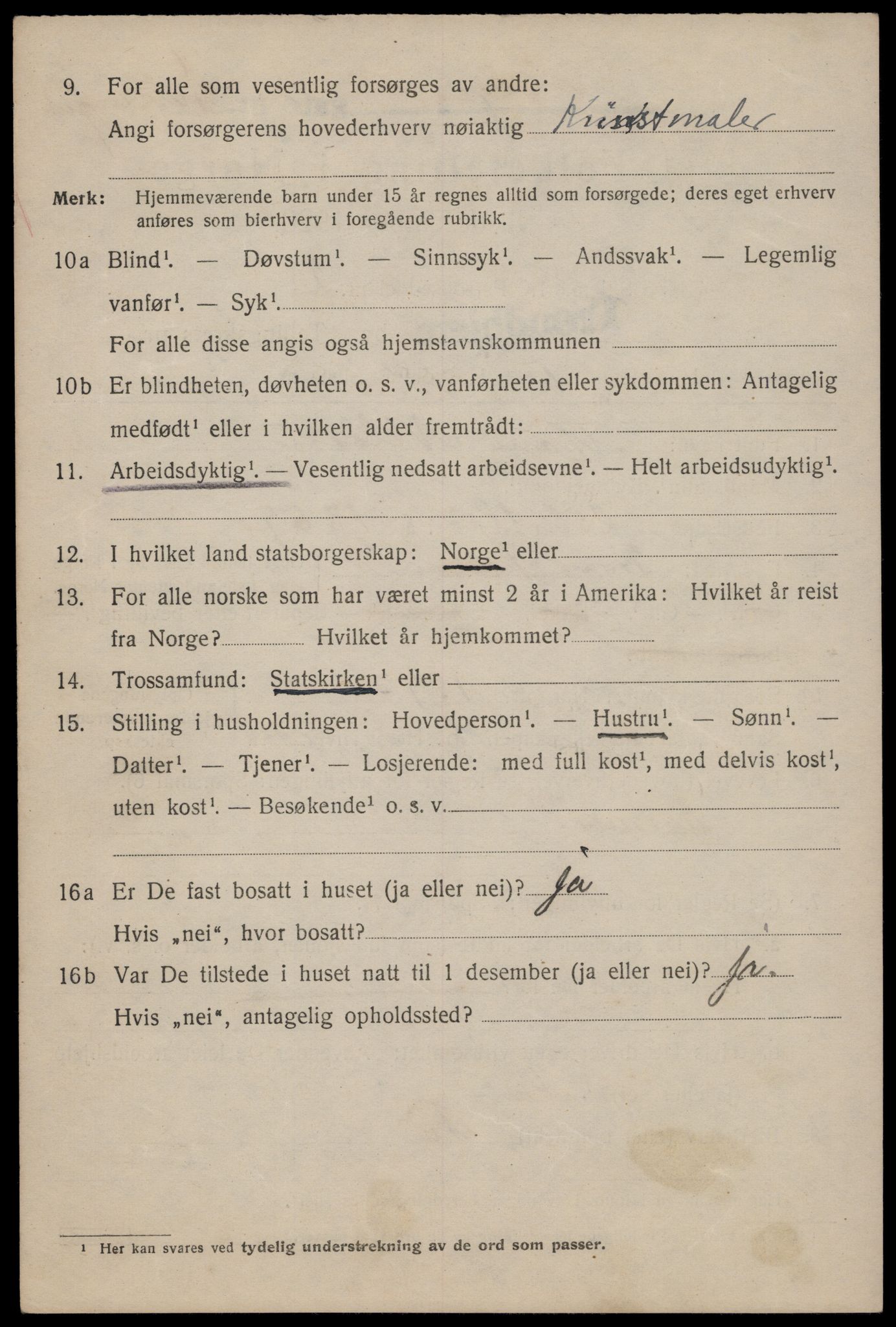 SAT, 1920 census for Trondheim, 1920, p. 74267