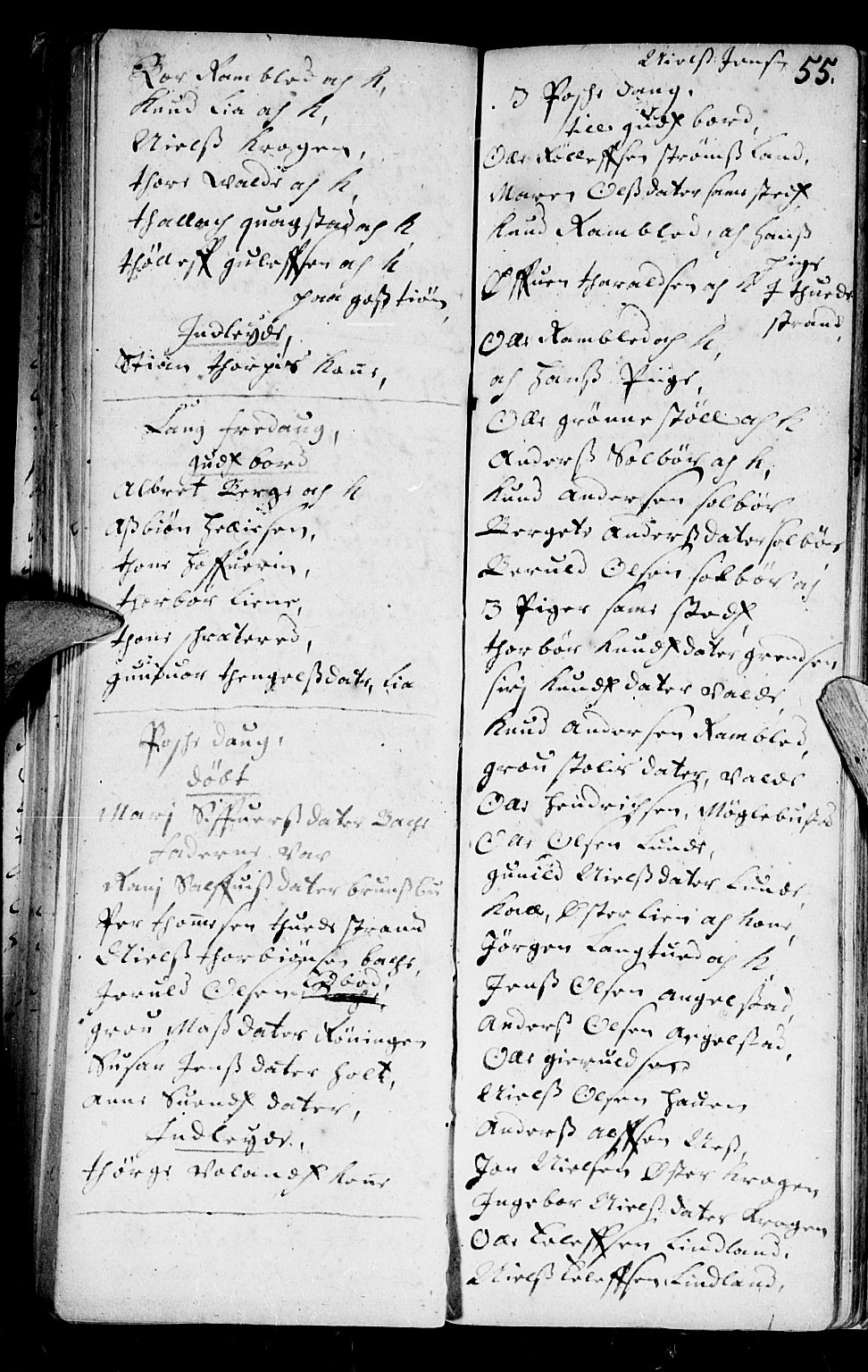 Holt sokneprestkontor, AV/SAK-1111-0021/F/Fb/L0001: Parish register (copy) no. B 1, 1699-1705, p. 55