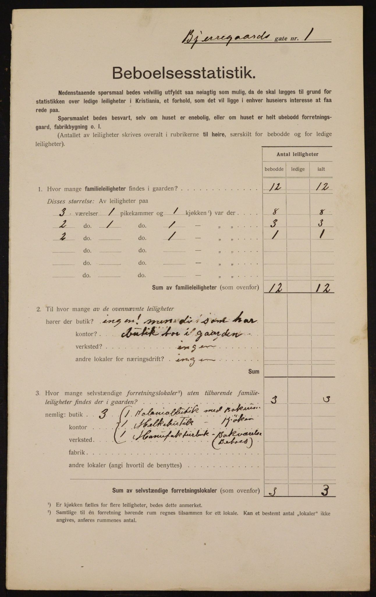 OBA, Municipal Census 1912 for Kristiania, 1912, p. 5366