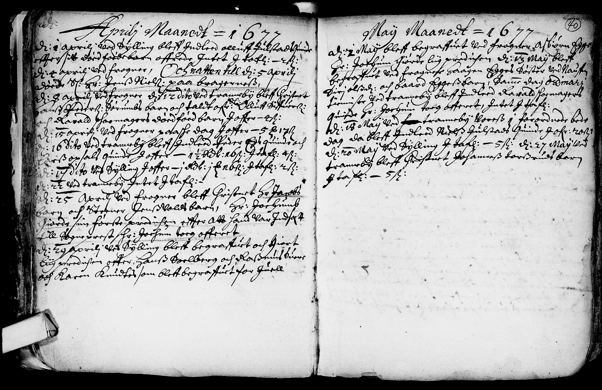 Lier kirkebøker, AV/SAKO-A-230/F/Fa/L0001: Parish register (official) no. I 1, 1672-1701, p. 40