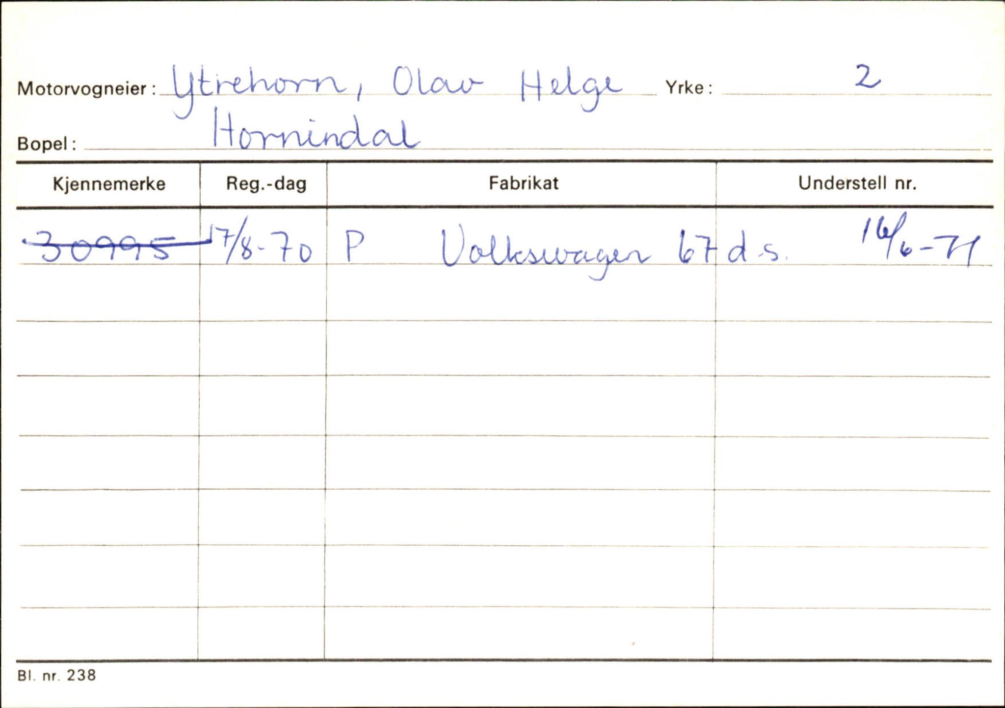 Statens vegvesen, Sogn og Fjordane vegkontor, AV/SAB-A-5301/4/F/L0131: Eigarregister Høyanger P-Å. Stryn S-Å, 1945-1975, p. 2465