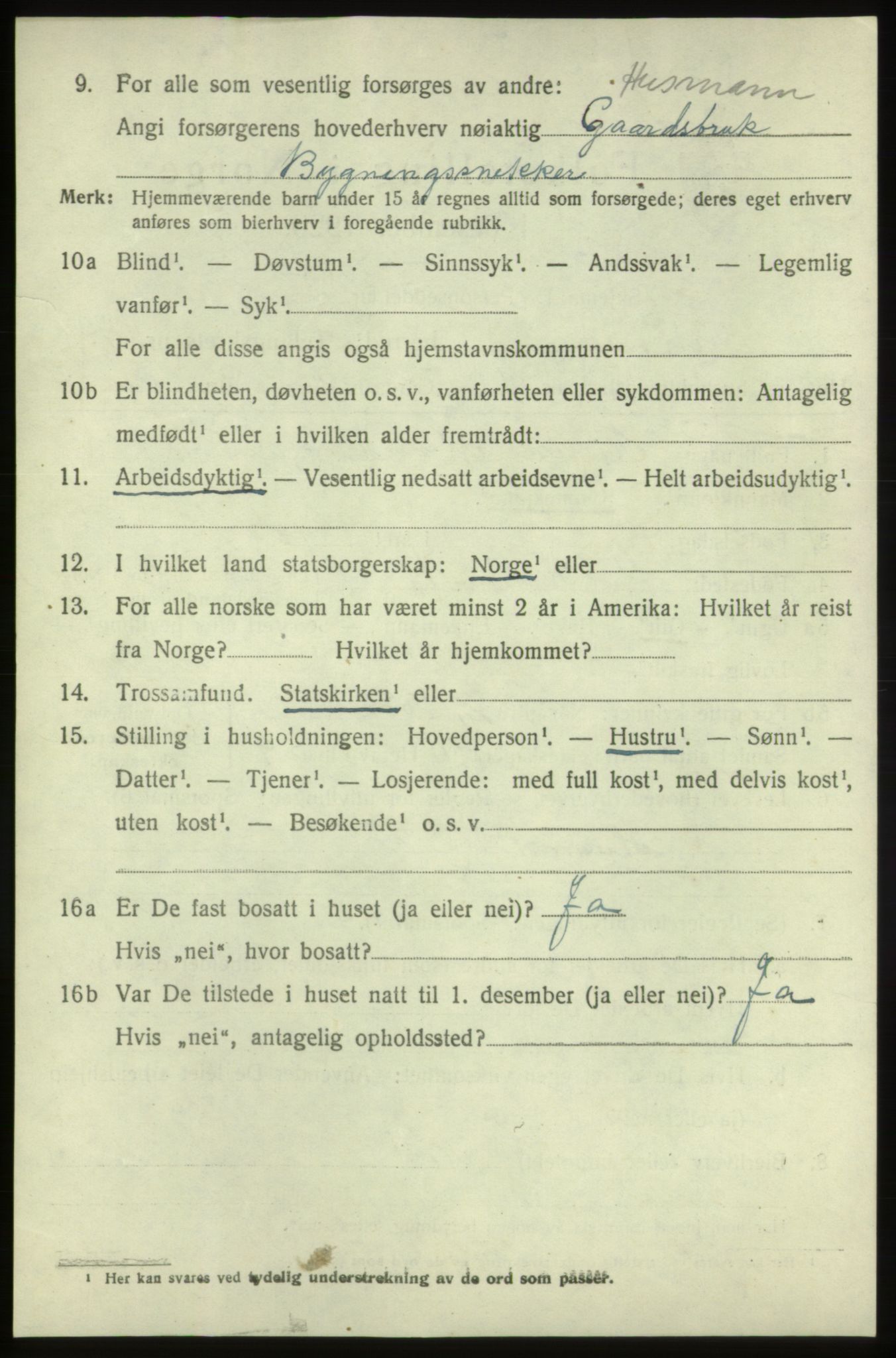 SAB, 1920 census for Moster, 1920, p. 1324