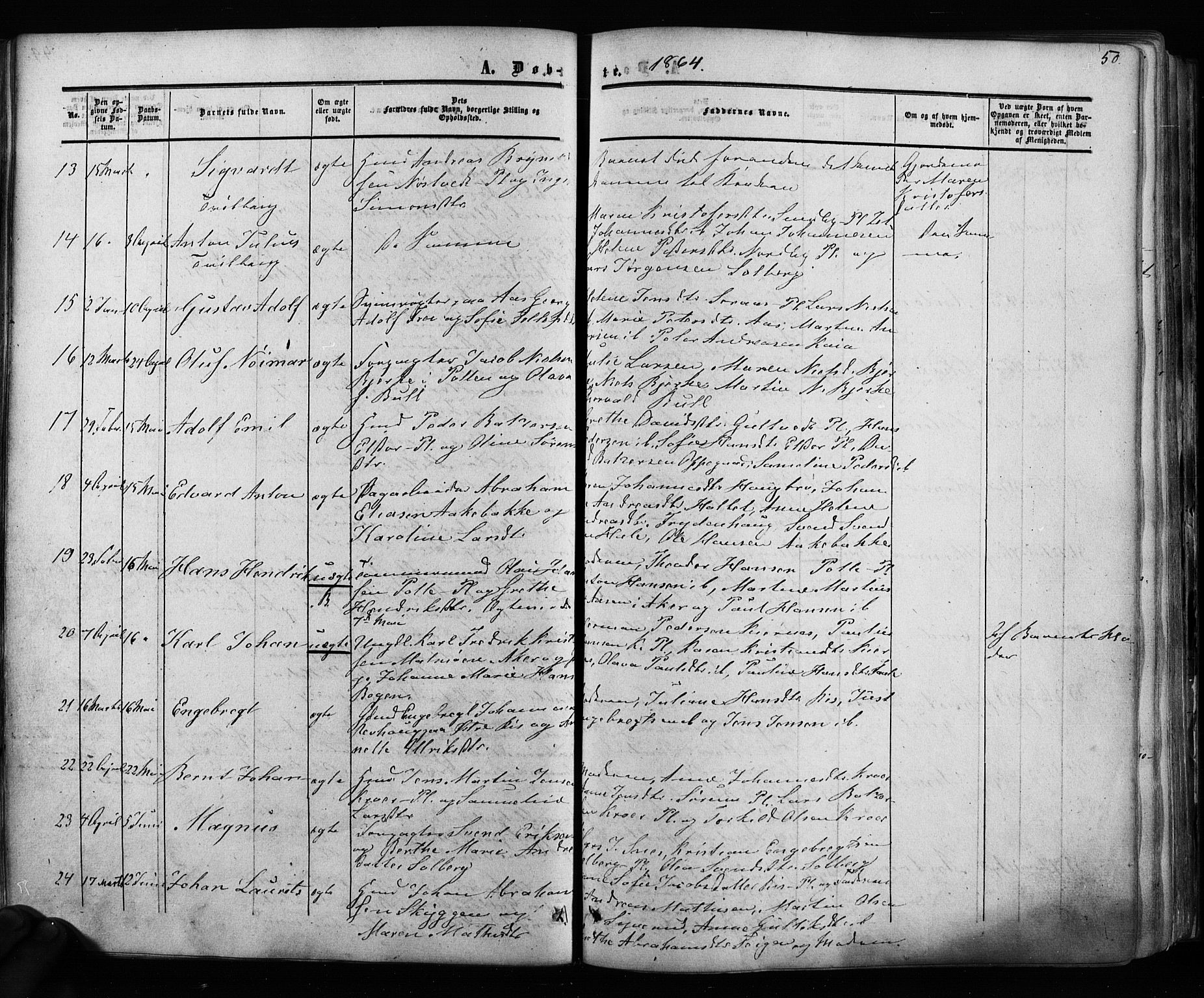 Ås prestekontor Kirkebøker, AV/SAO-A-10894/F/Fa/L0007: Parish register (official) no. I 7, 1854-1870, p. 50