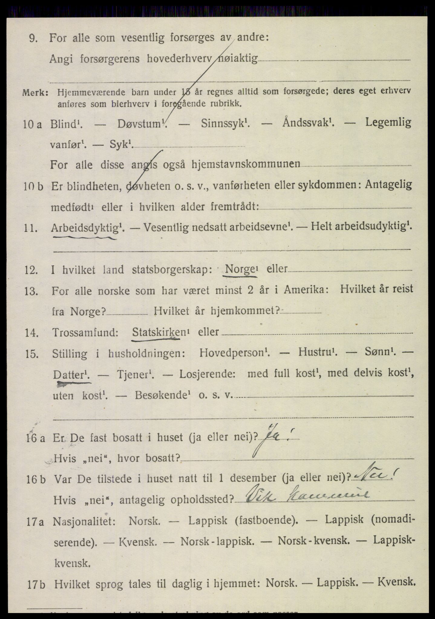 SAT, 1920 census for Vega, 1920, p. 5474