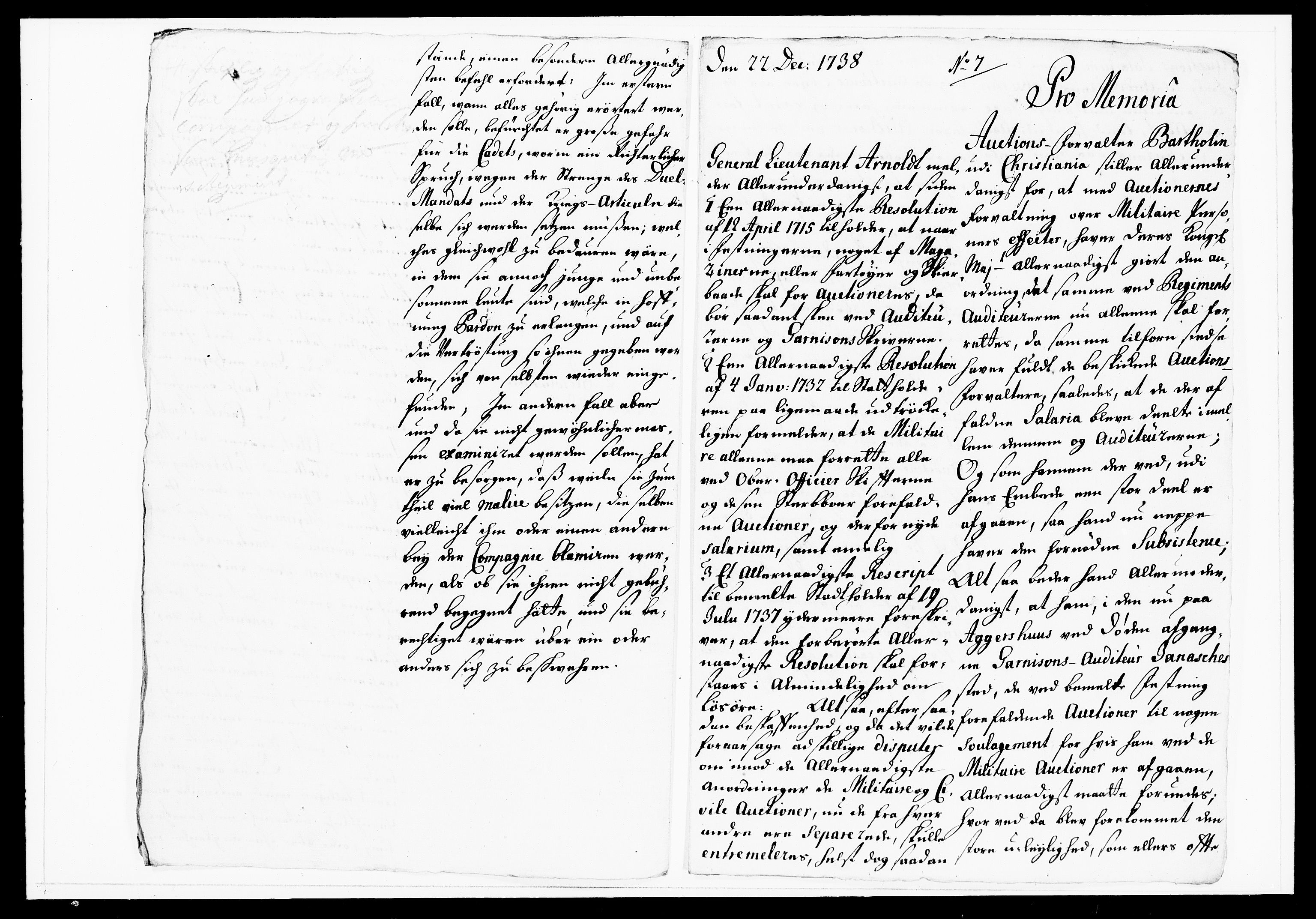 Krigskollegiet, Krigskancelliet, DRA/A-0006/-/1143-1150: Refererede sager, 1738, p. 569