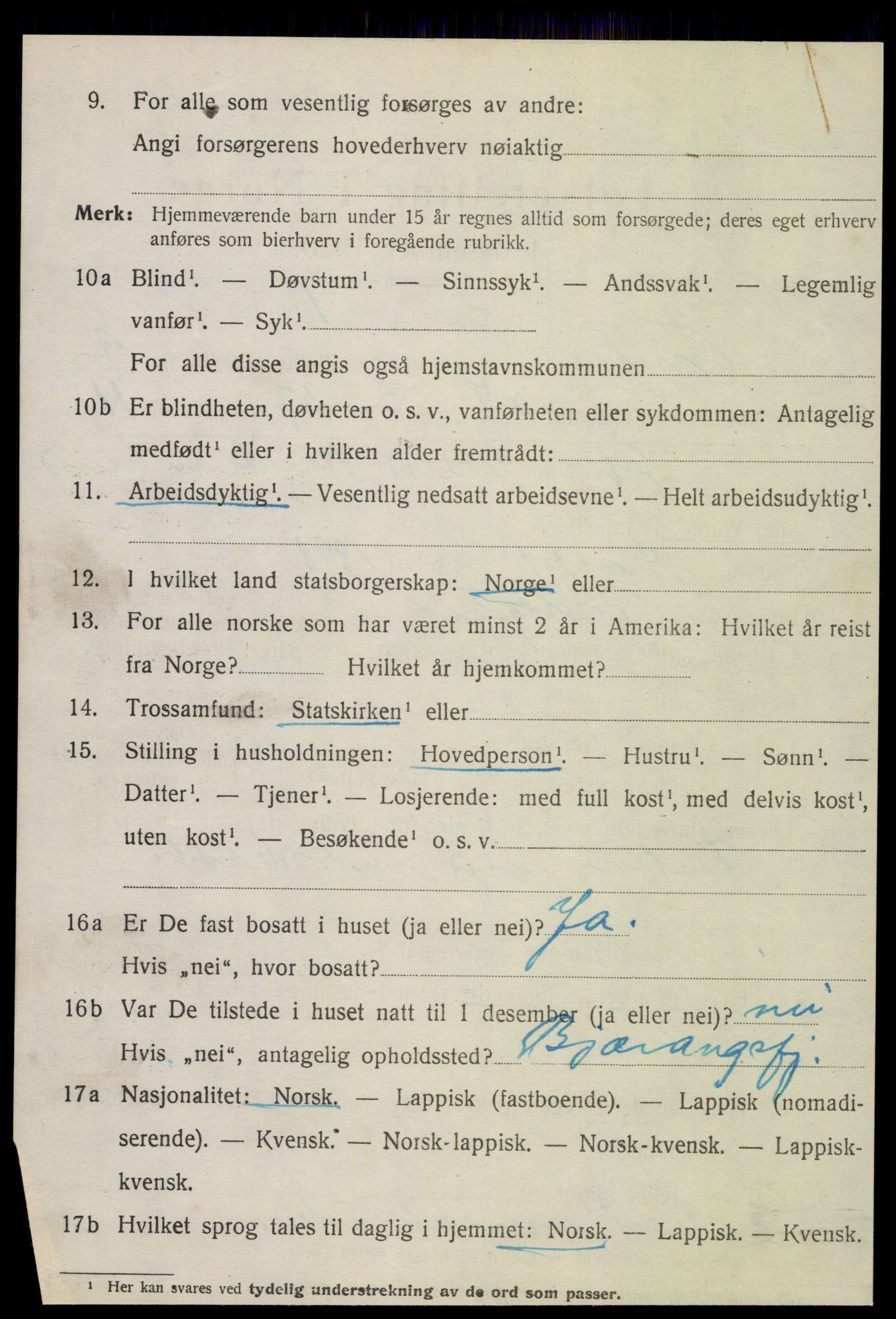 SAT, 1920 census for Meløy, 1920, p. 5162