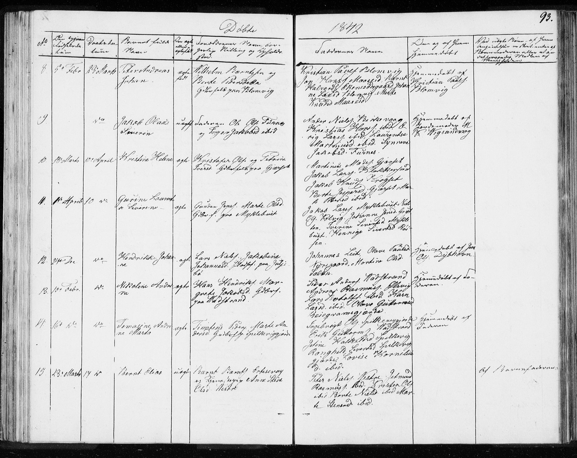 Ministerialprotokoller, klokkerbøker og fødselsregistre - Møre og Romsdal, AV/SAT-A-1454/528/L0414: Curate's parish register no. 528B02, 1833-1844, p. 93