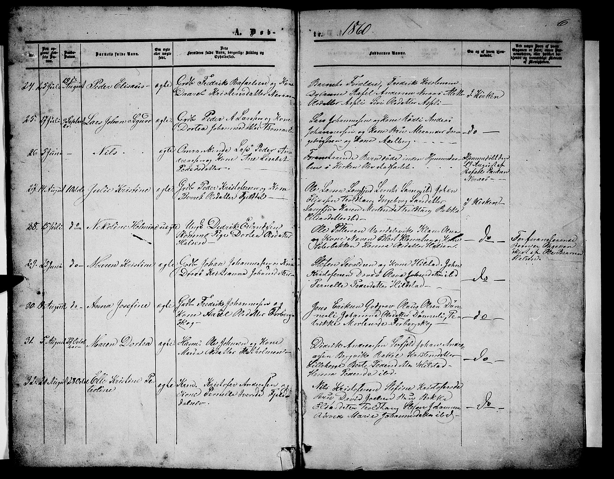 Ministerialprotokoller, klokkerbøker og fødselsregistre - Nordland, SAT/A-1459/814/L0229: Parish register (copy) no. 814C02, 1859-1883, p. 6