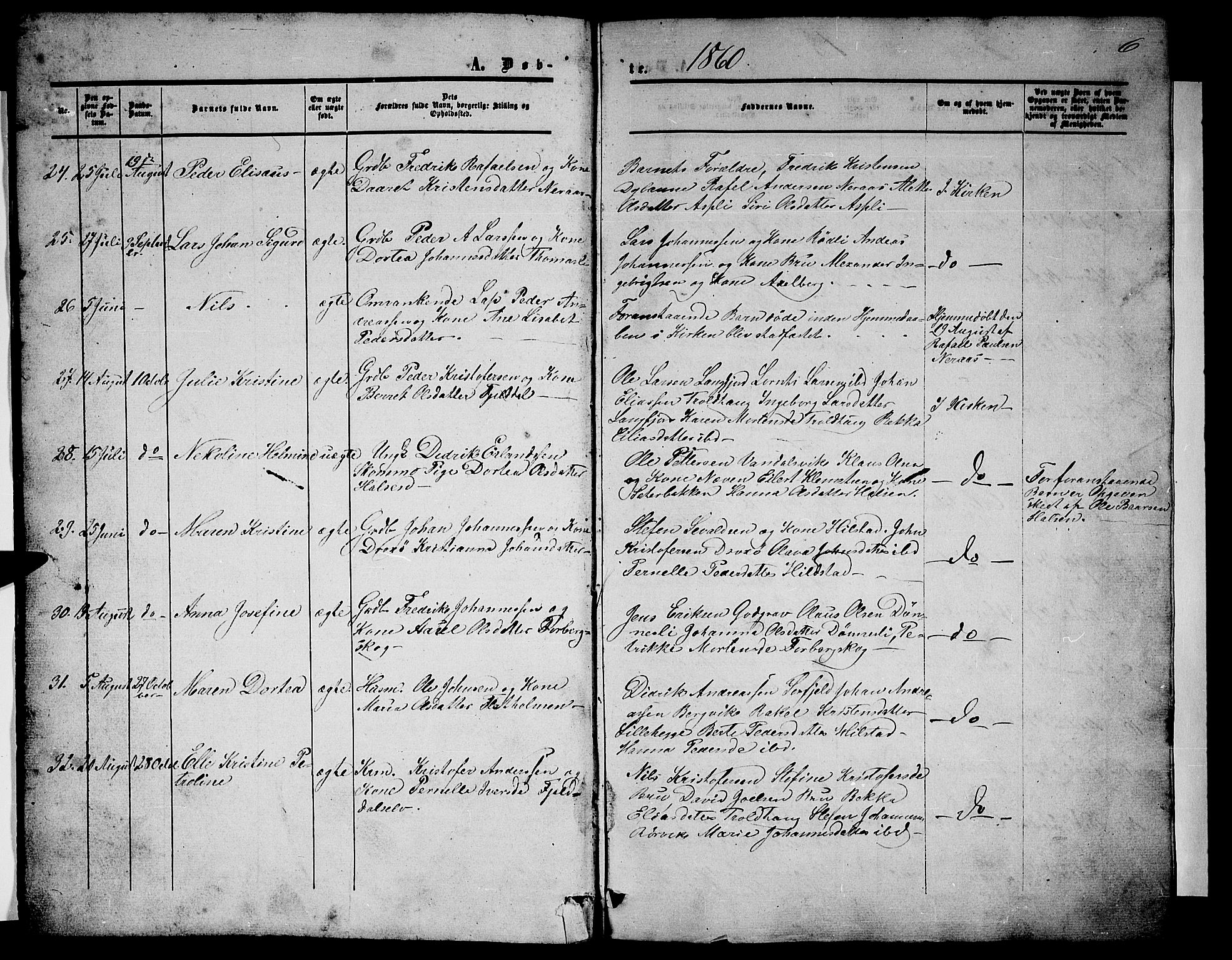 Ministerialprotokoller, klokkerbøker og fødselsregistre - Nordland, AV/SAT-A-1459/814/L0229: Parish register (copy) no. 814C02, 1859-1883, p. 6