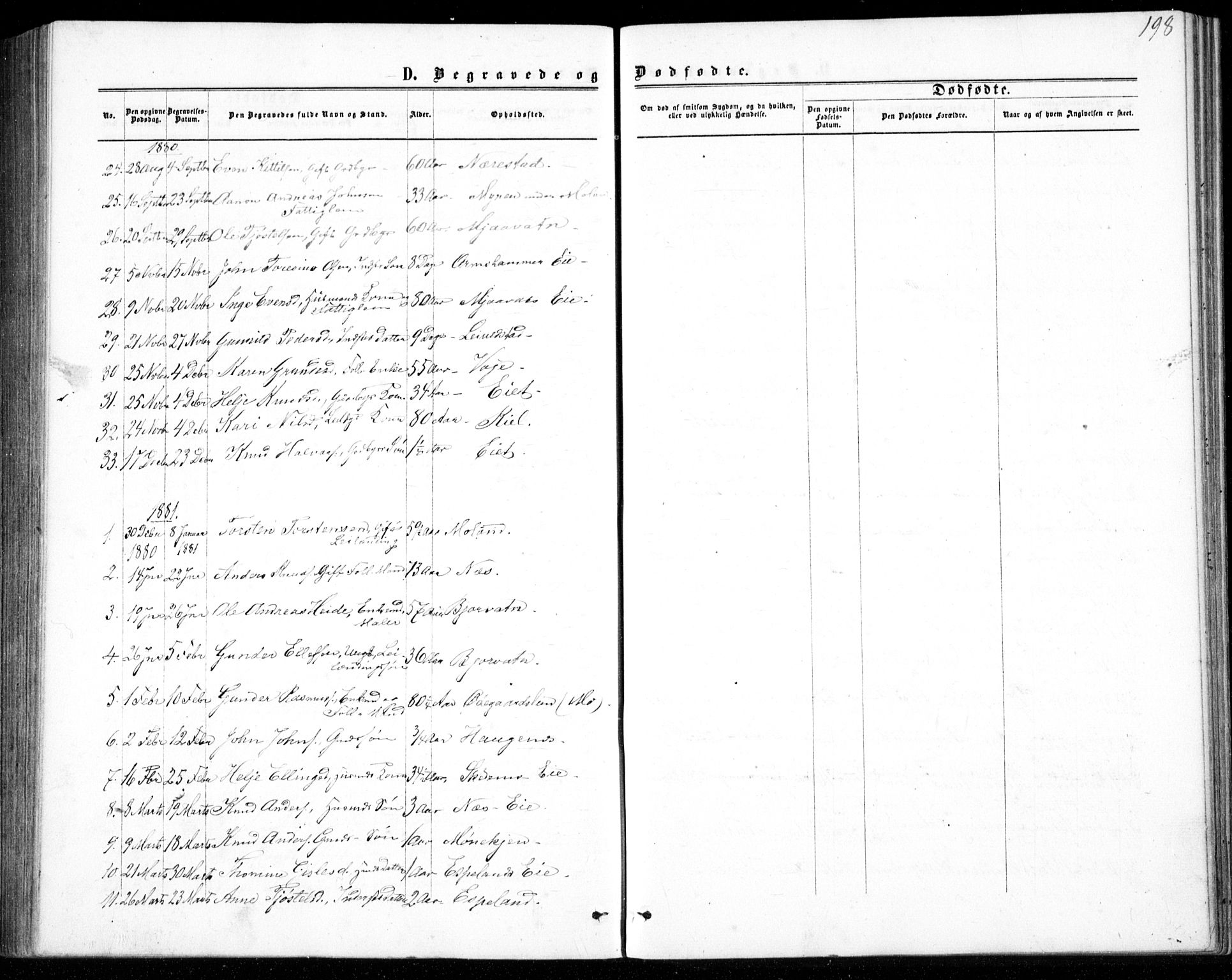 Gjerstad sokneprestkontor, AV/SAK-1111-0014/F/Fb/Fbb/L0003: Parish register (copy) no. B 3, 1862-1889, p. 198