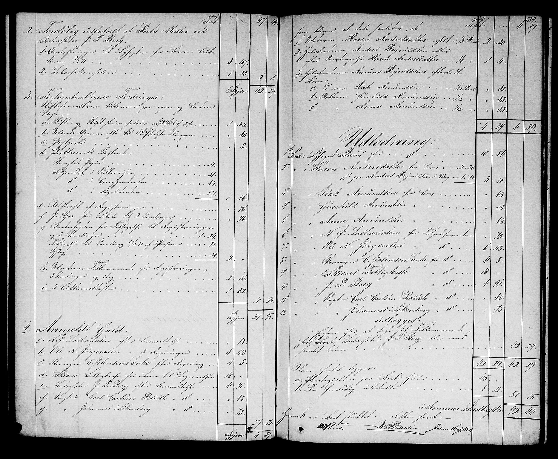 Skien byfogd, AV/SAKO-A-219/H/Hd/L0010: Skifteforhandlingsprotokoll, 1862-1880, p. 538-539