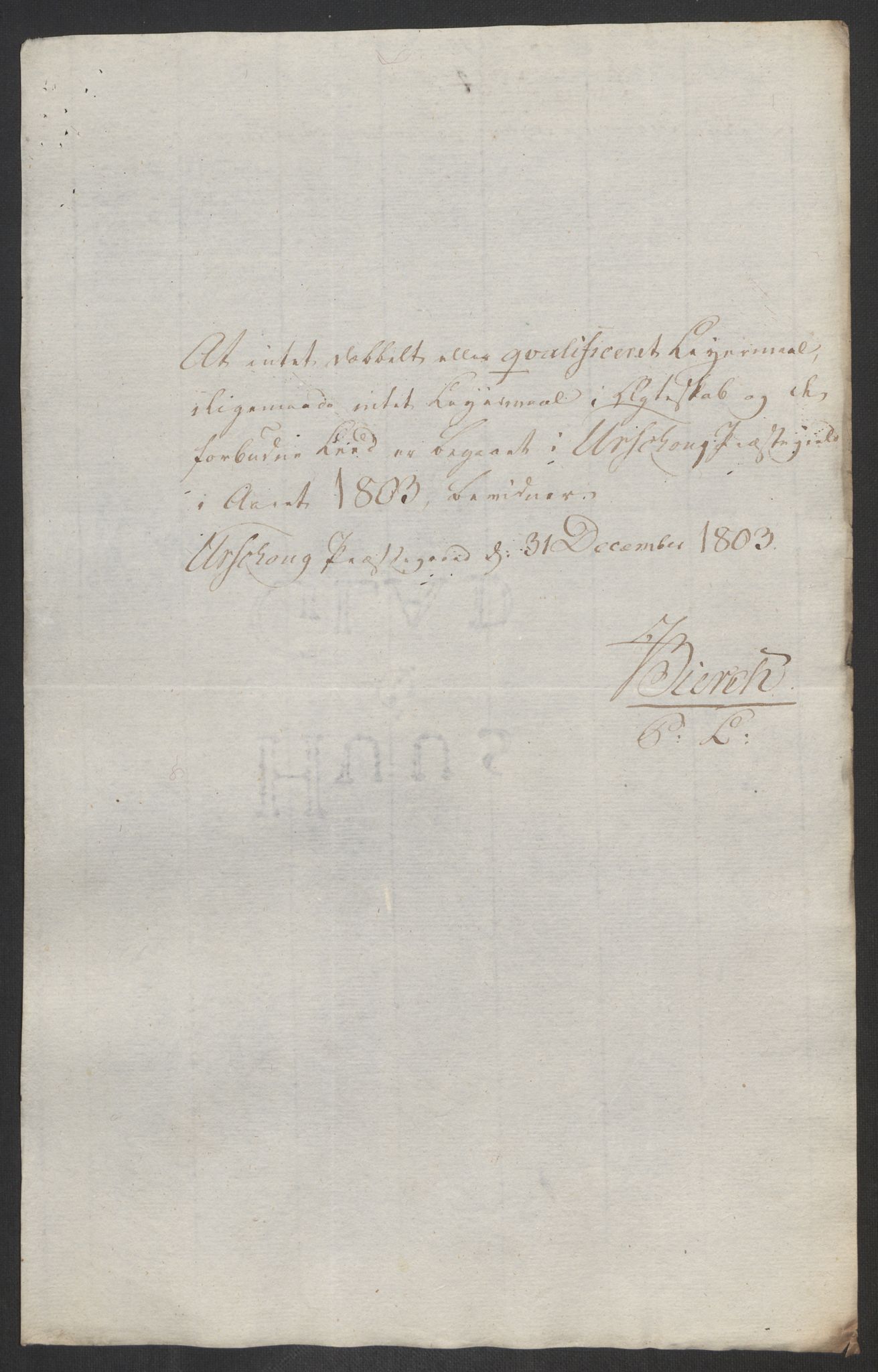 Rentekammeret inntil 1814, Reviderte regnskaper, Fogderegnskap, AV/RA-EA-4092/R11/L0679: Fogderegnskap Nedre Romerike, 1803, p. 223