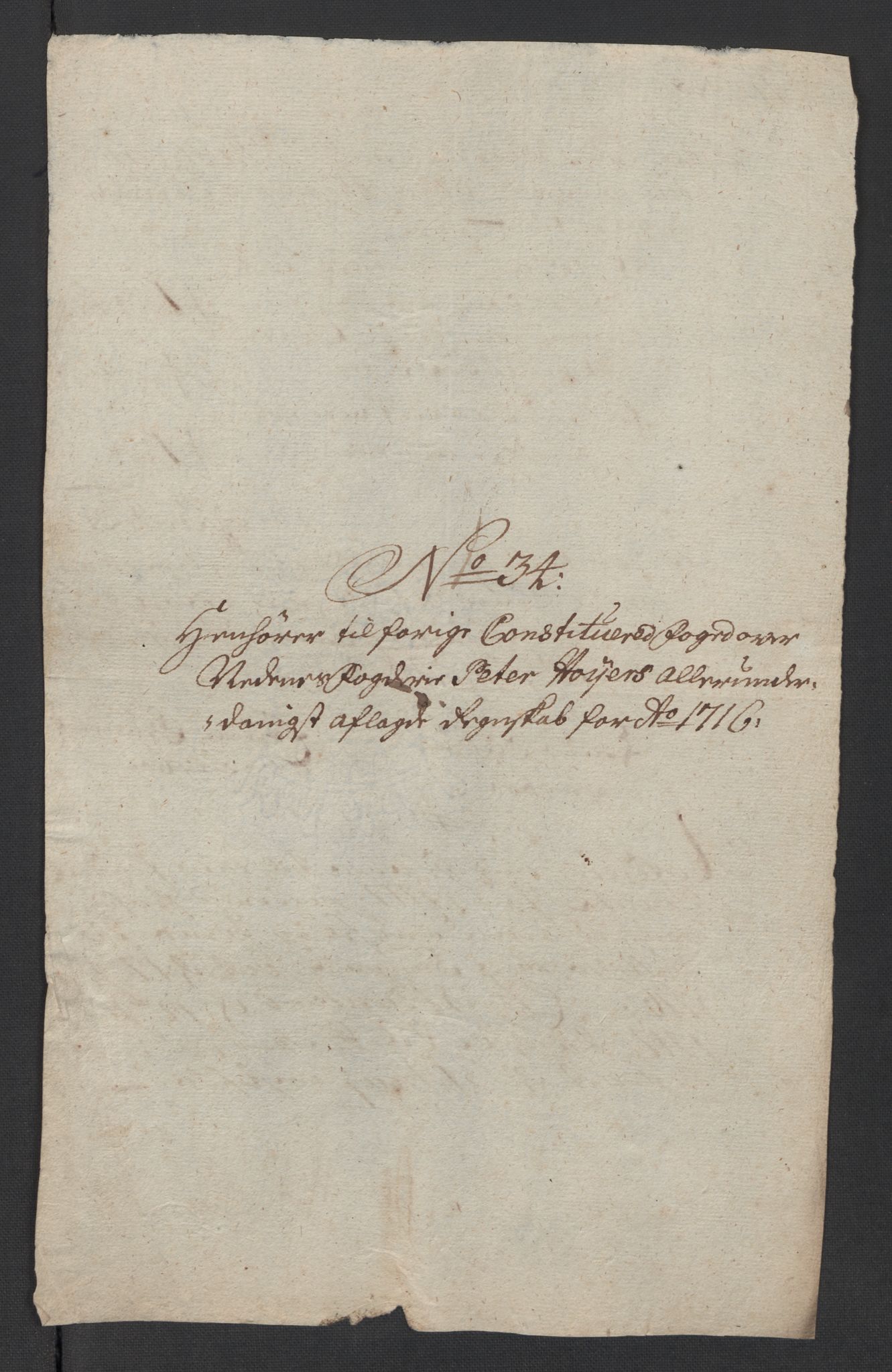 Rentekammeret inntil 1814, Reviderte regnskaper, Fogderegnskap, RA/EA-4092/R39/L2325: Fogderegnskap Nedenes, 1716, p. 338