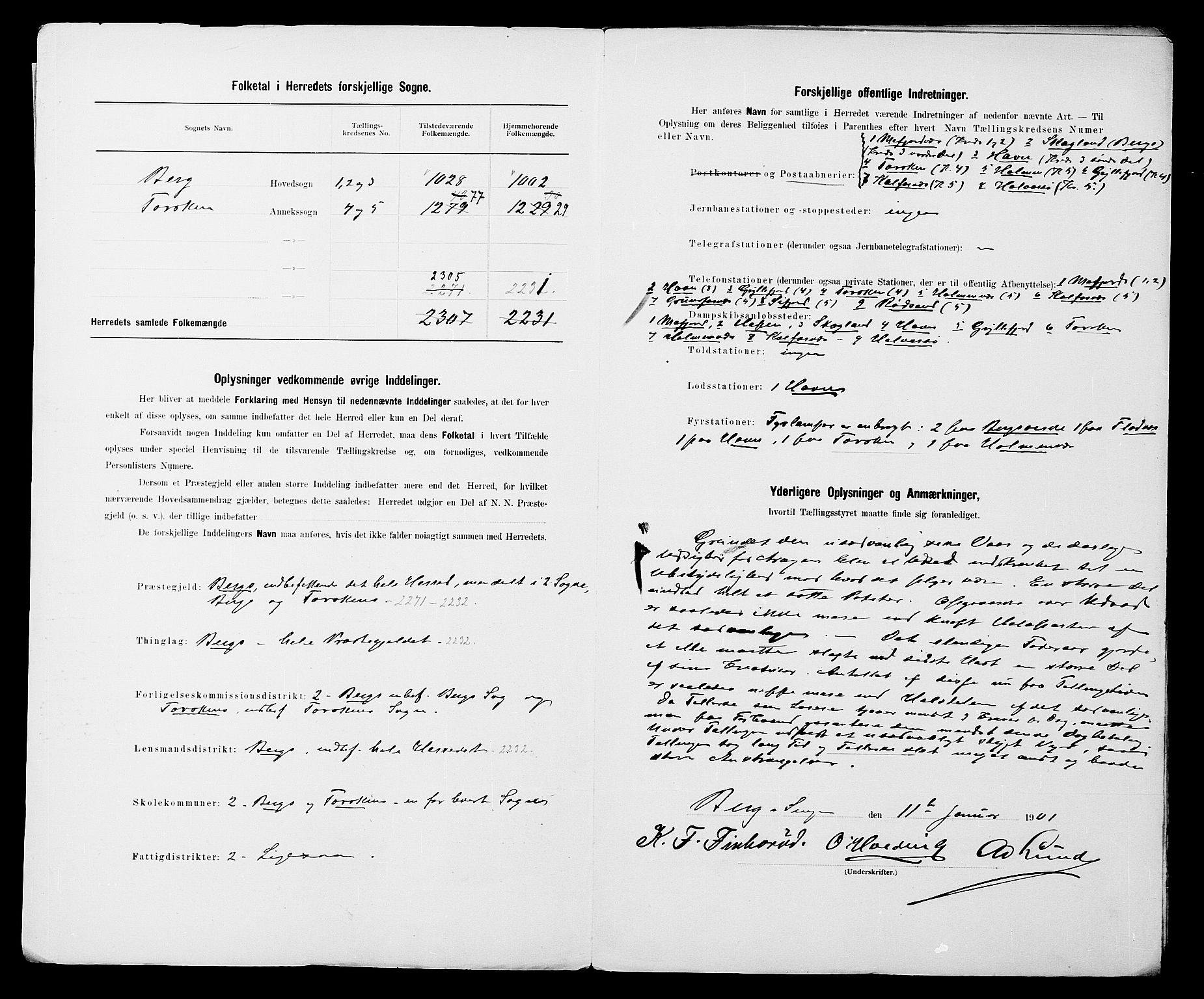 SATØ, 1900 census for Berg, 1900, p. 3