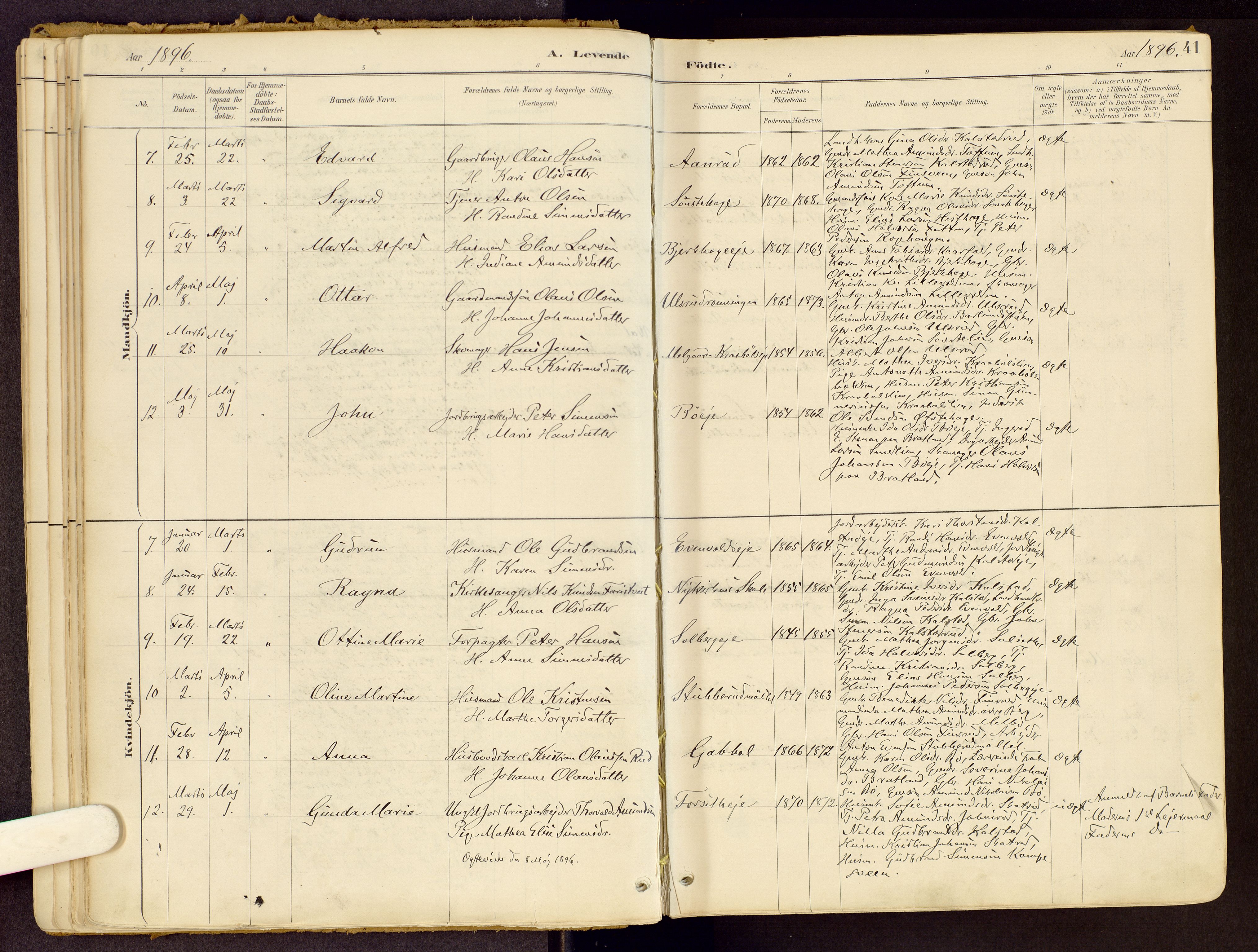 Vestre Gausdal prestekontor, AV/SAH-PREST-094/H/Ha/Haa/L0001: Parish register (official) no. 1, 1887-1914, p. 41