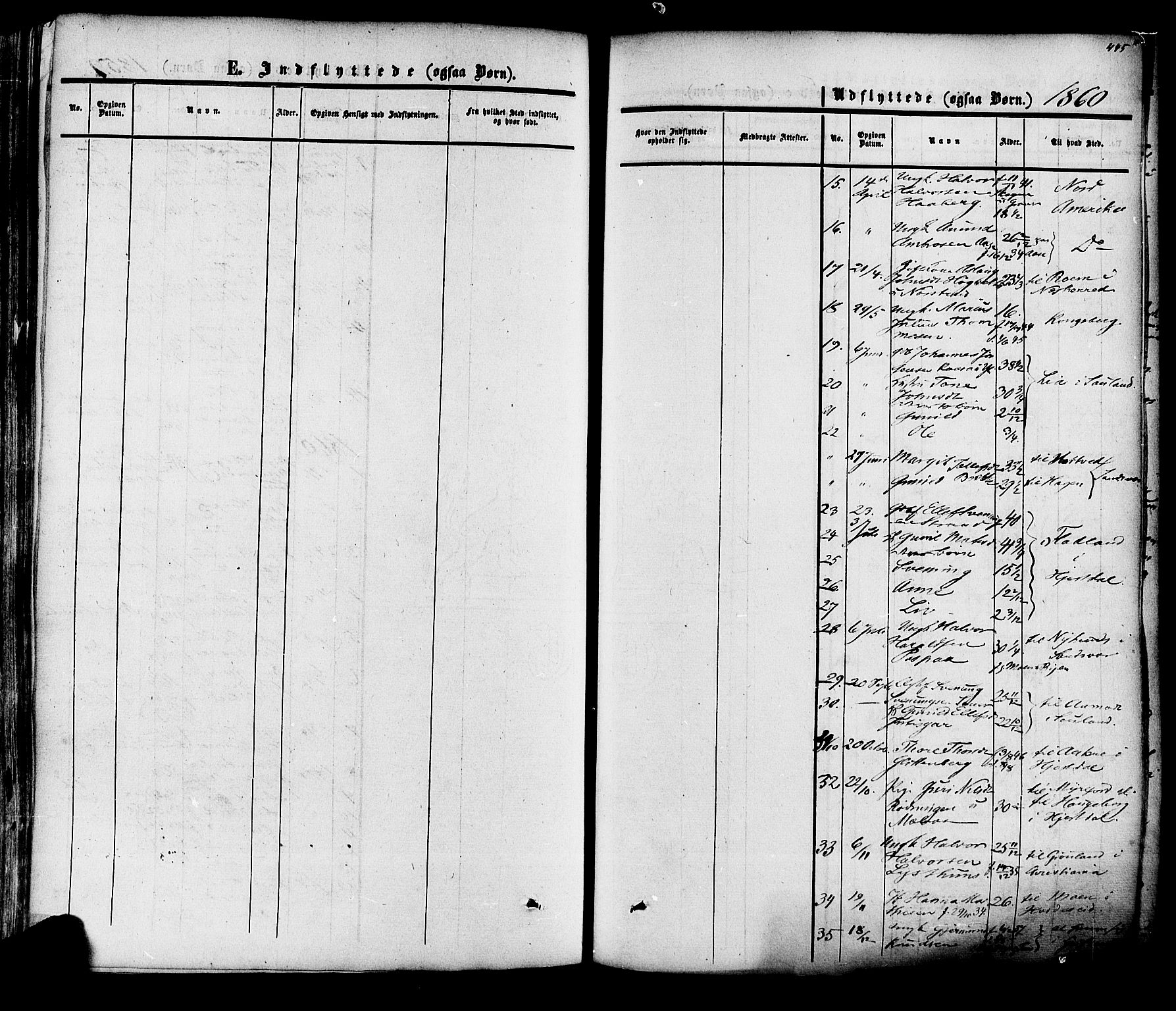 Heddal kirkebøker, SAKO/A-268/F/Fa/L0007: Parish register (official) no. I 7, 1855-1877, p. 445