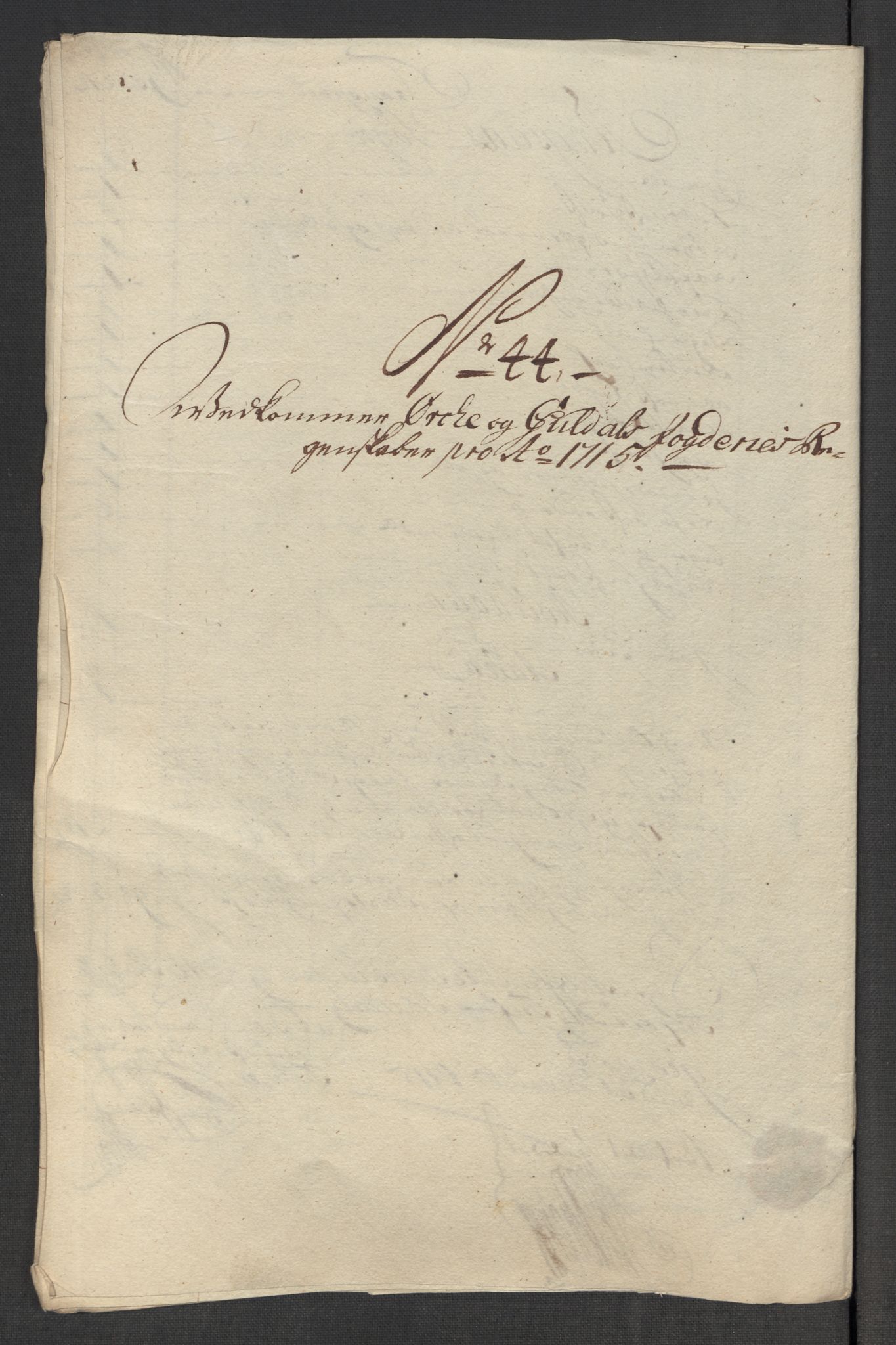 Rentekammeret inntil 1814, Reviderte regnskaper, Fogderegnskap, RA/EA-4092/R60/L3966: Fogderegnskap Orkdal og Gauldal, 1715, p. 399