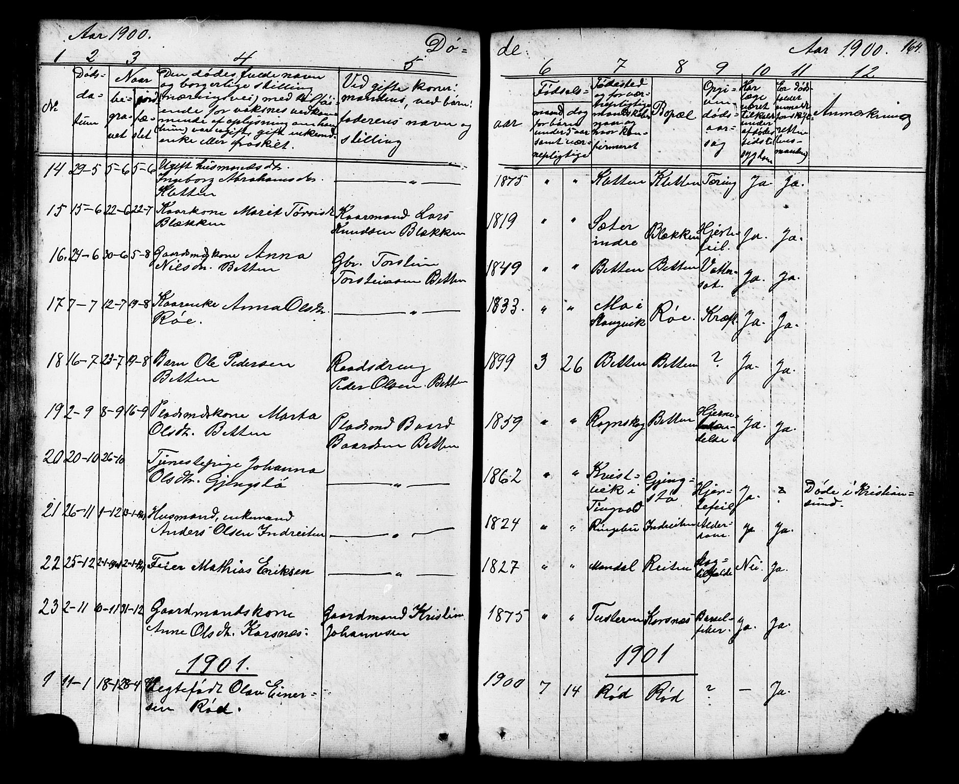 Ministerialprotokoller, klokkerbøker og fødselsregistre - Møre og Romsdal, AV/SAT-A-1454/576/L0890: Parish register (copy) no. 576C01, 1837-1908, p. 164