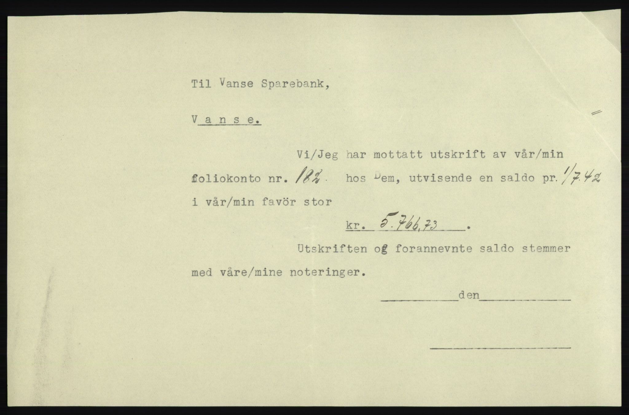 Forsvarsdepartementet, 10. kontor / Oppgjørskontoret, AV/RA-RAFA-1225/D/Db/L0180: Lista oppgjørskontor, 1942-1952, p. 1029