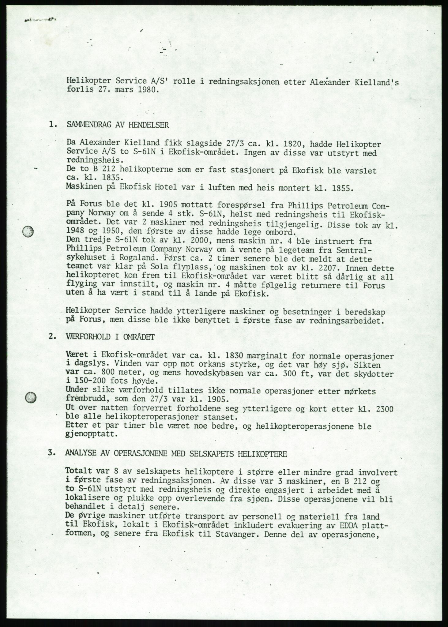 Justisdepartementet, Granskningskommisjonen ved Alexander Kielland-ulykken 27.3.1980, RA/S-1165/D/L0017: P Hjelpefartøy (Doku.liste + P1-P6 av 6)/Q Hovedredningssentralen (Q0-Q27 av 27), 1980-1981, p. 301